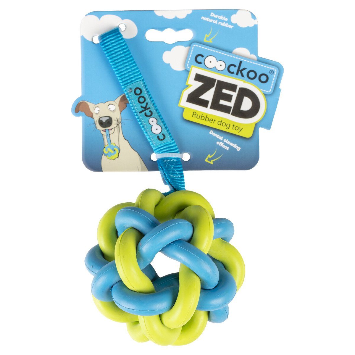 Coockoo Tierball Hundespielzeug Zed Gummiball