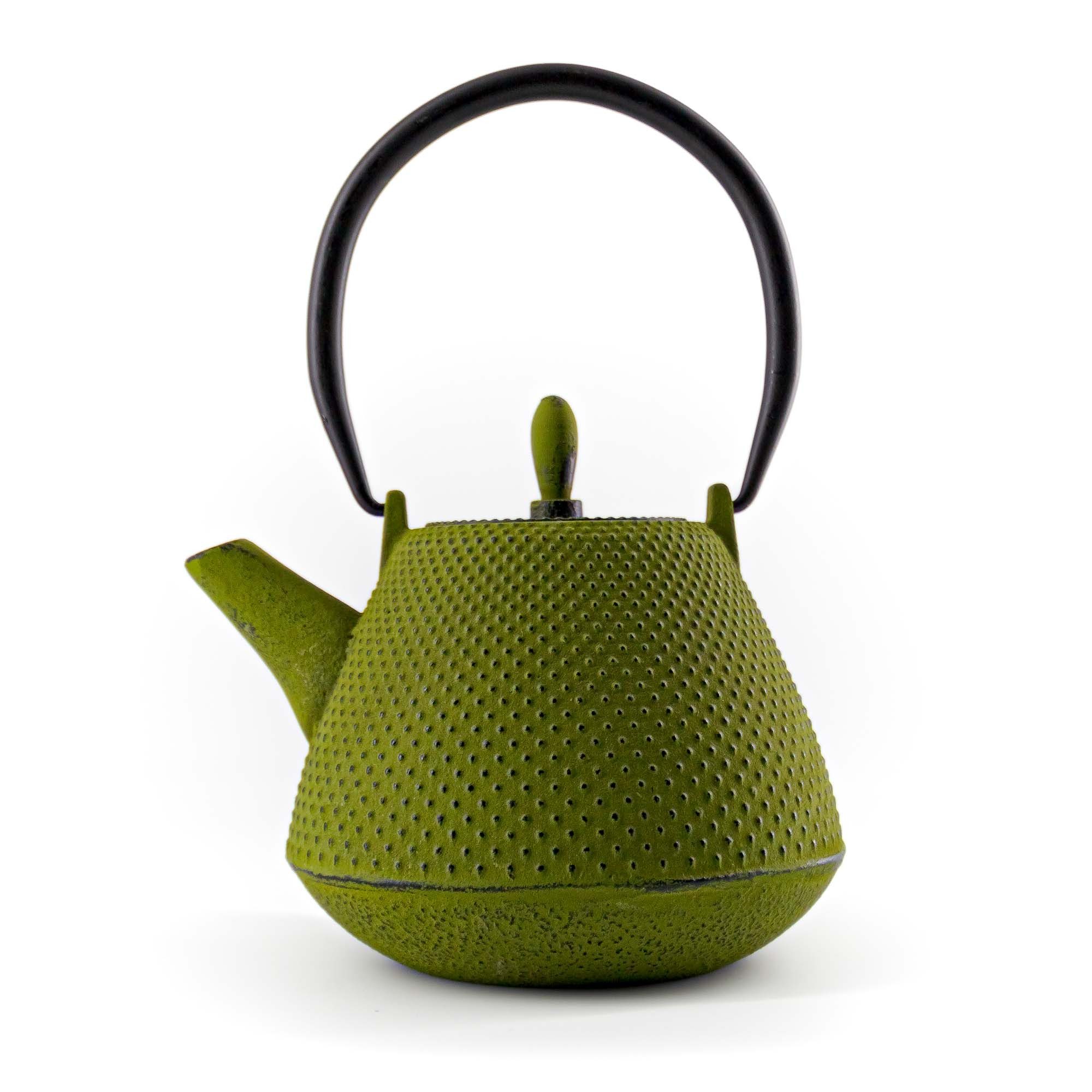 teayumi Teekanne AKEMI Tetsubin Gusseisenkanne 800 ml Grün, 800 l, (3-teilig), mit herausnehmbaren Edelstahlsieb, mit Henkel