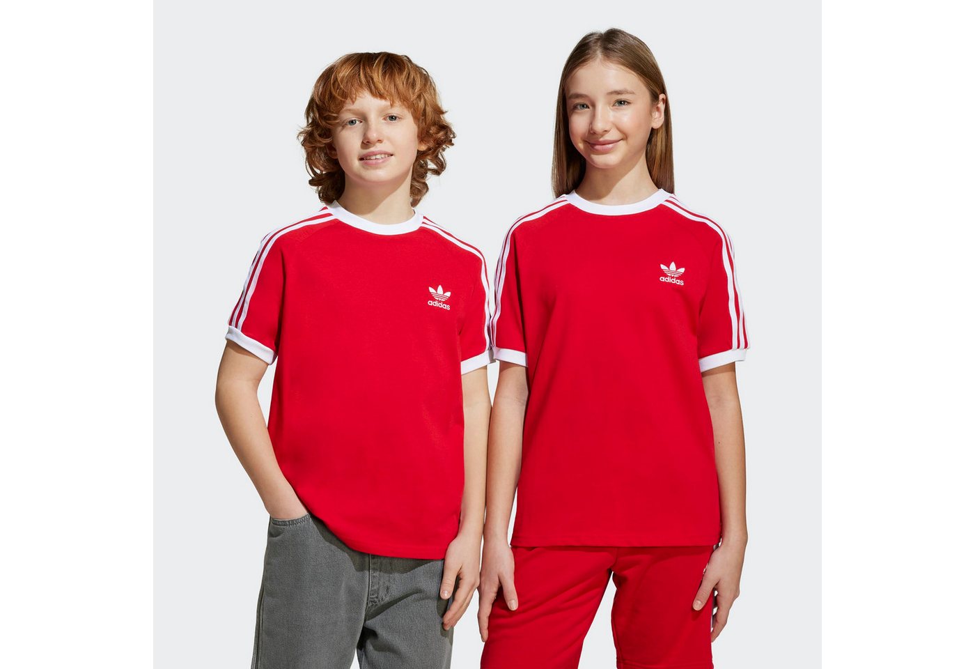 adidas Originals T-Shirt 3 STRIPE TEE sportlicher Stil, mit kurzen Ärmeln, für Kinder, aus Baumwolle
