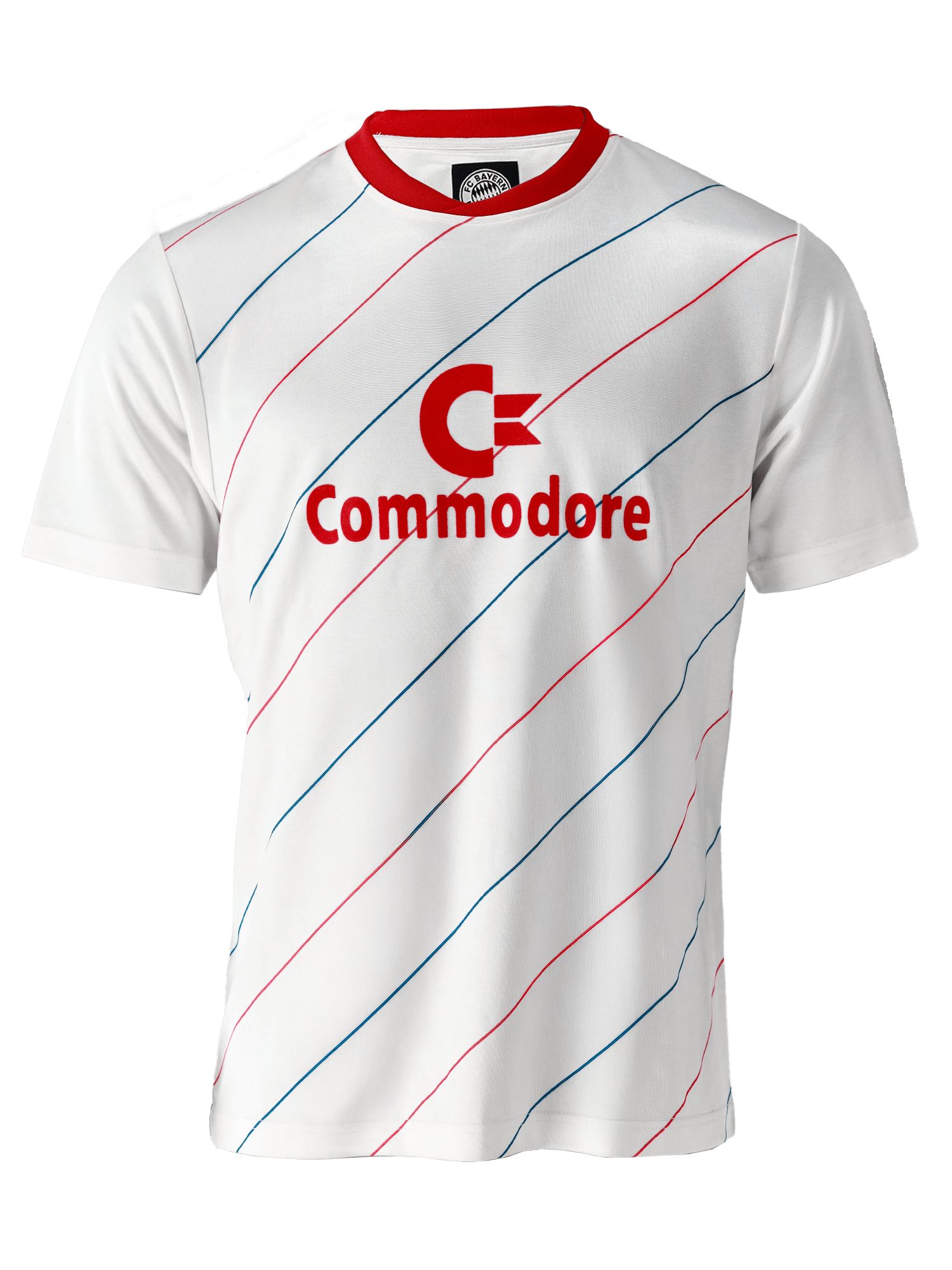 COPA T-Shirt FC Bayern München, Retro Trikot 1985 - 86, Unisex, Weiß