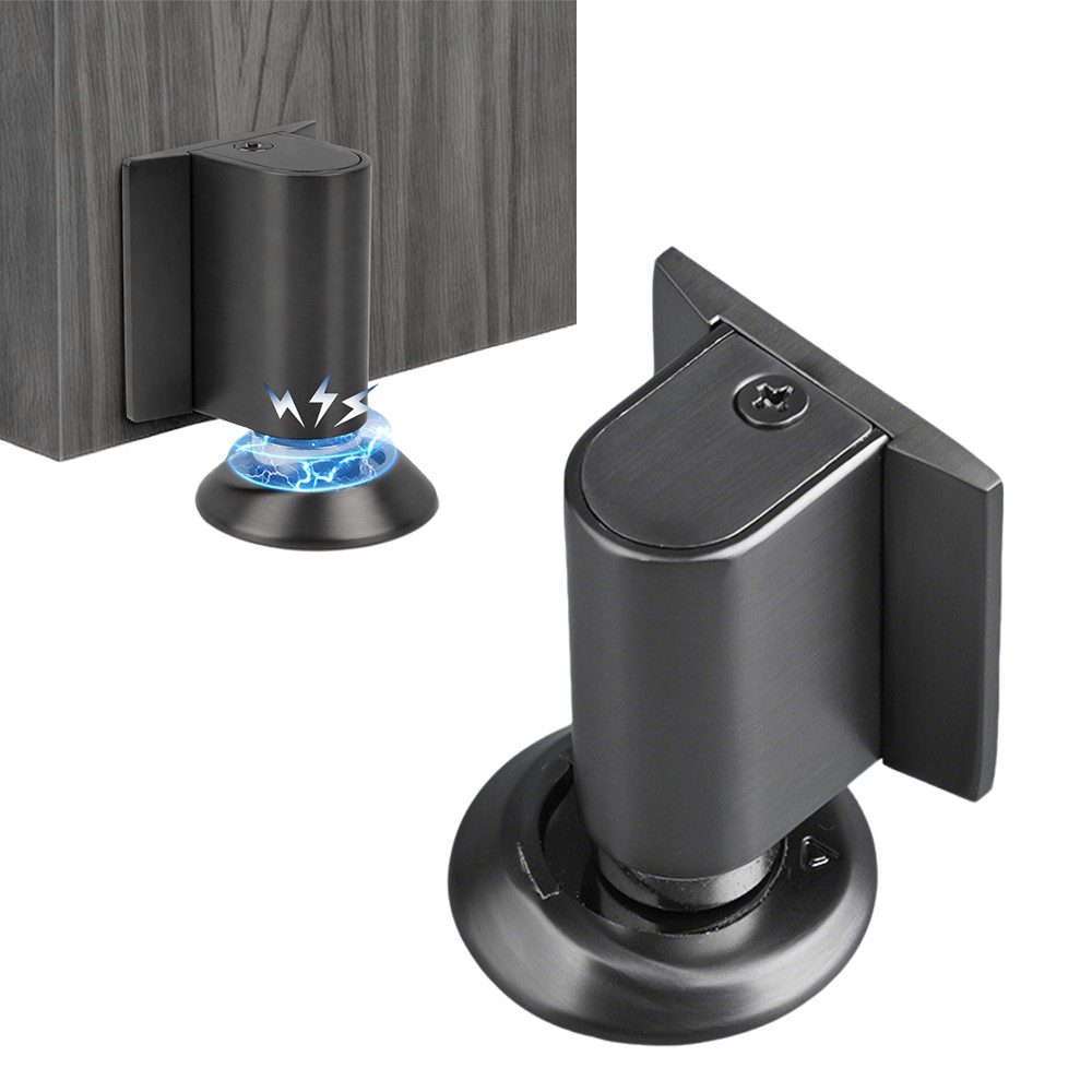 AFKSMILE Bodentürstopper Magnetischer Türstopper Boden, Magnetic Door Stopper Selbstklebend, Türpuffer Wandschutz Türfeststeller mit Klebeband & Schrauben