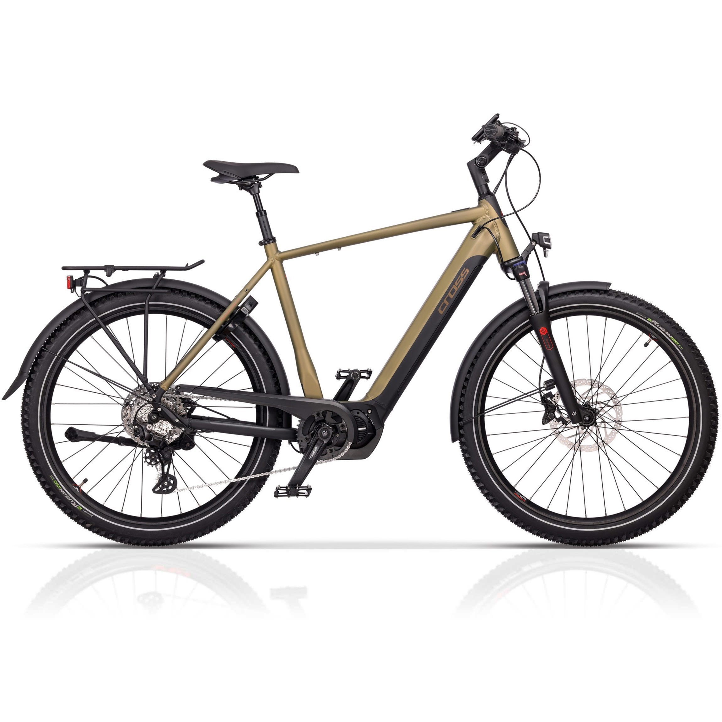 Airtracks E-Bike Trekkingrad 27,5 E-Bike Herren SUV Trekking Fahrrad eAdventure 12.5, 10 Gang Shimano Deore RD-M5130 SGS Schaltwerk, Kettenschaltung, Mittelmotor, 630 Wh, (SHIMANO STEPS E7000), Herren CITY BIKE 50cm 55cm 60cm