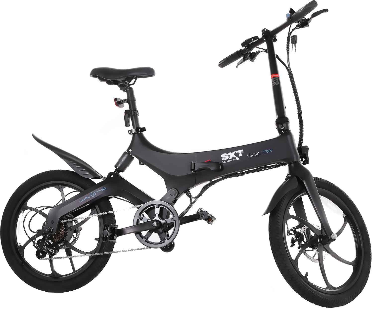 SXT Scooters E-Bike Velox MAX, 6 Gang, Heckmotor, 280,8 Wh Akku