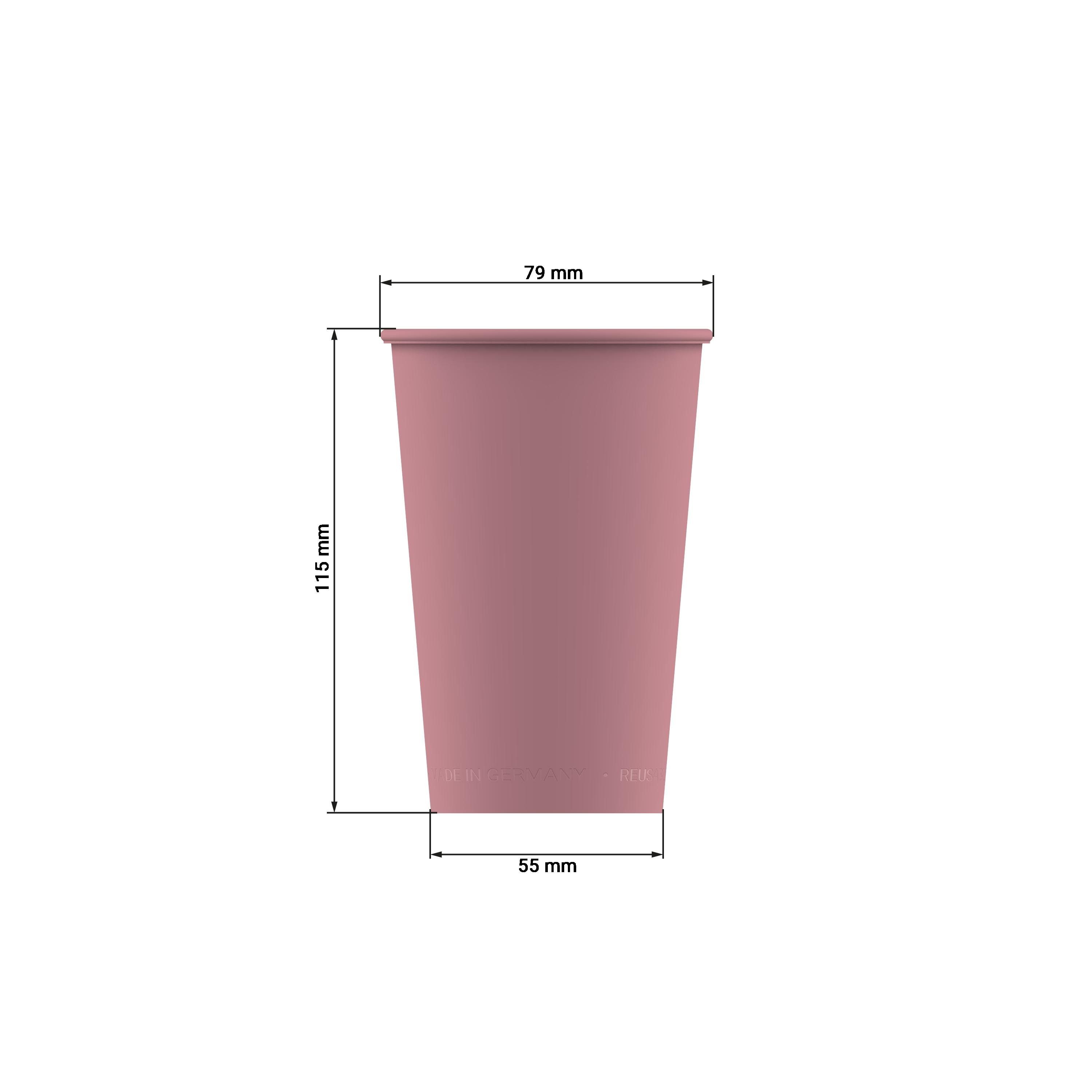 elasto Becher ToGo 300 ml Mehrwegbecher 100% recyclebar Trinkbecher BPA-frei, Made in Germany, Heißgetränke, mit Deckelverschluss, Spülmaschinenfest
