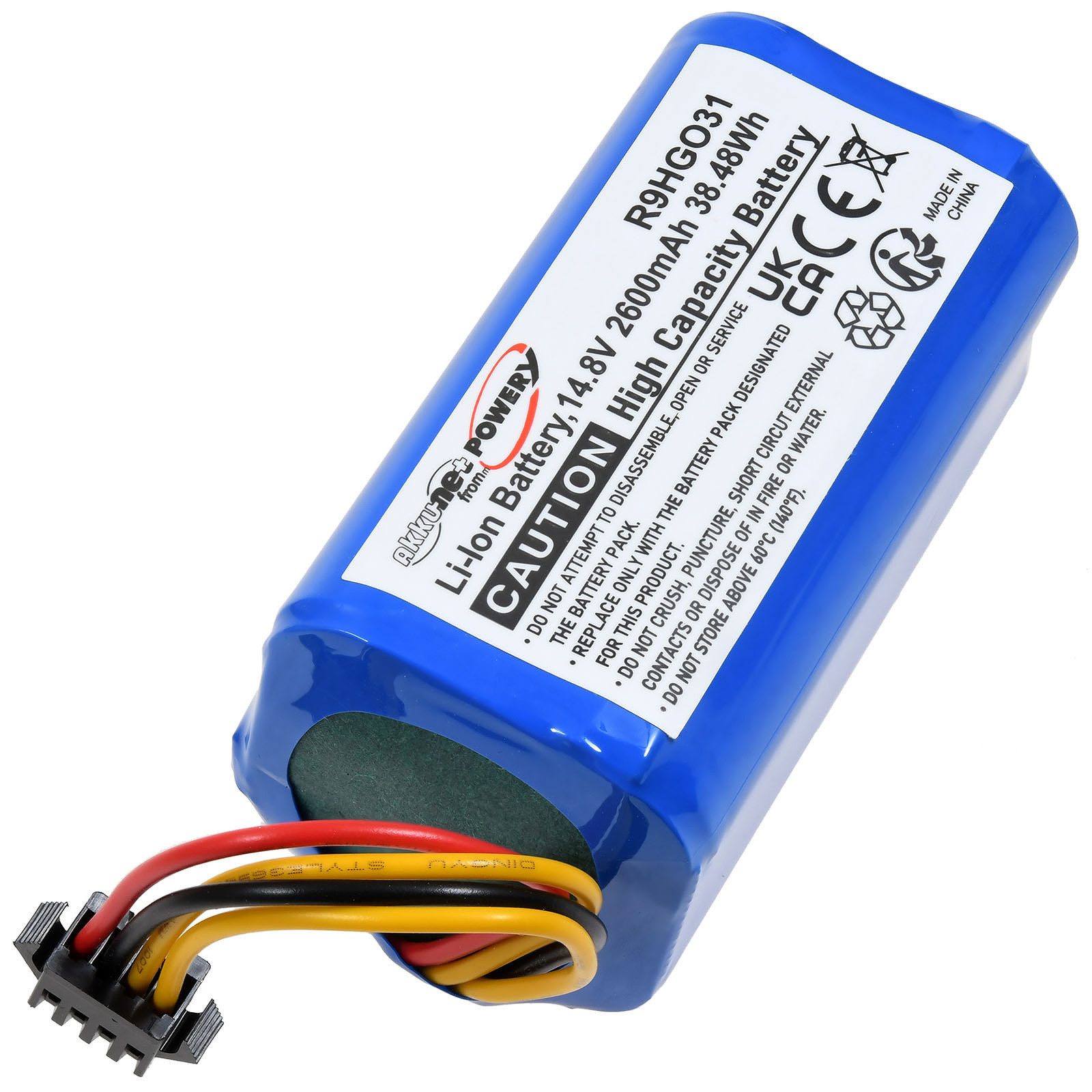 Powery Akku für Hoover Typ HGO0314BAT Staubsauger-Akku 2600 mAh (14.8 V)