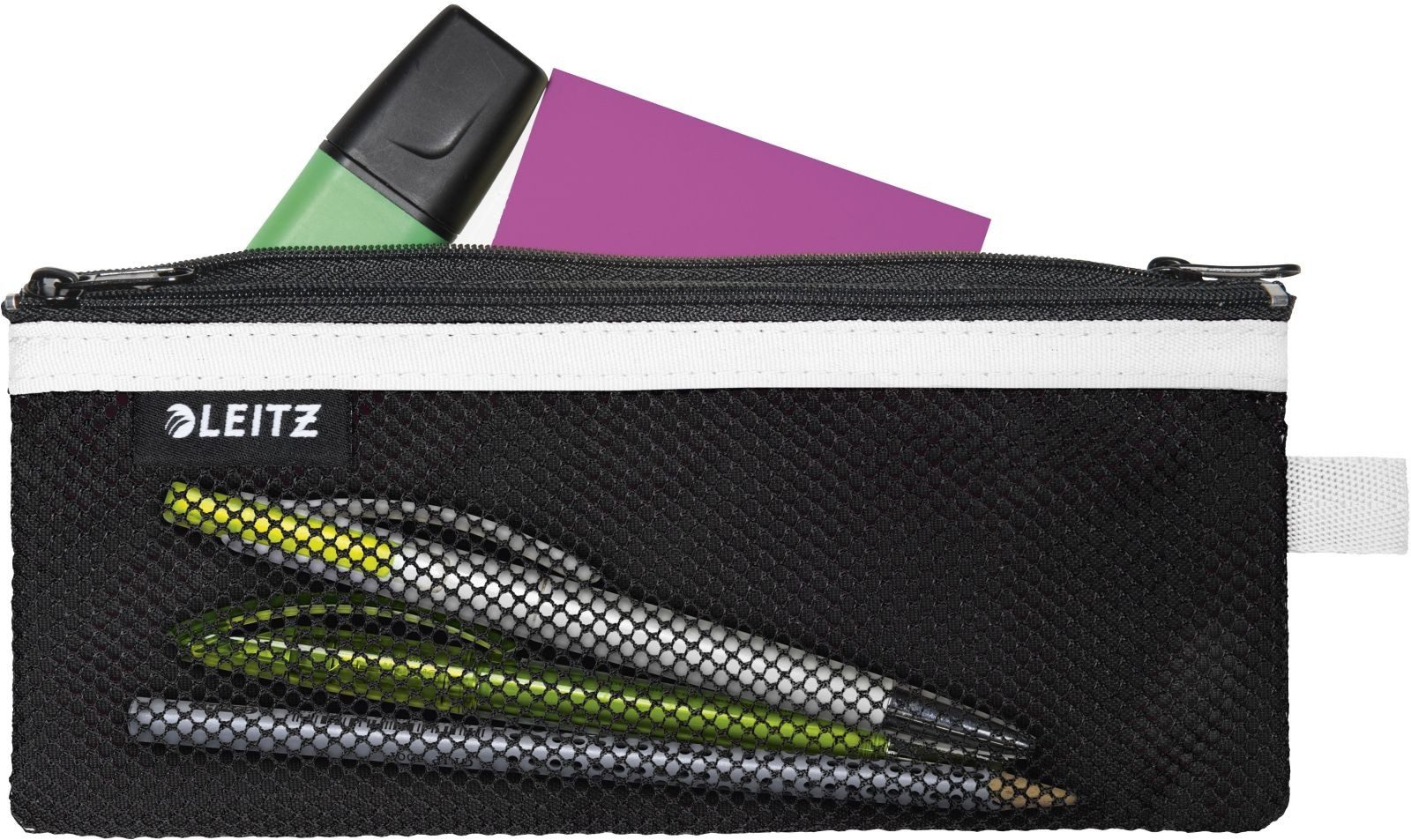LEITZ Prospekthülle Traveller Zip-Beutel Wow M 2 Fächer 21x8,5cm 2 Fächer schwarz