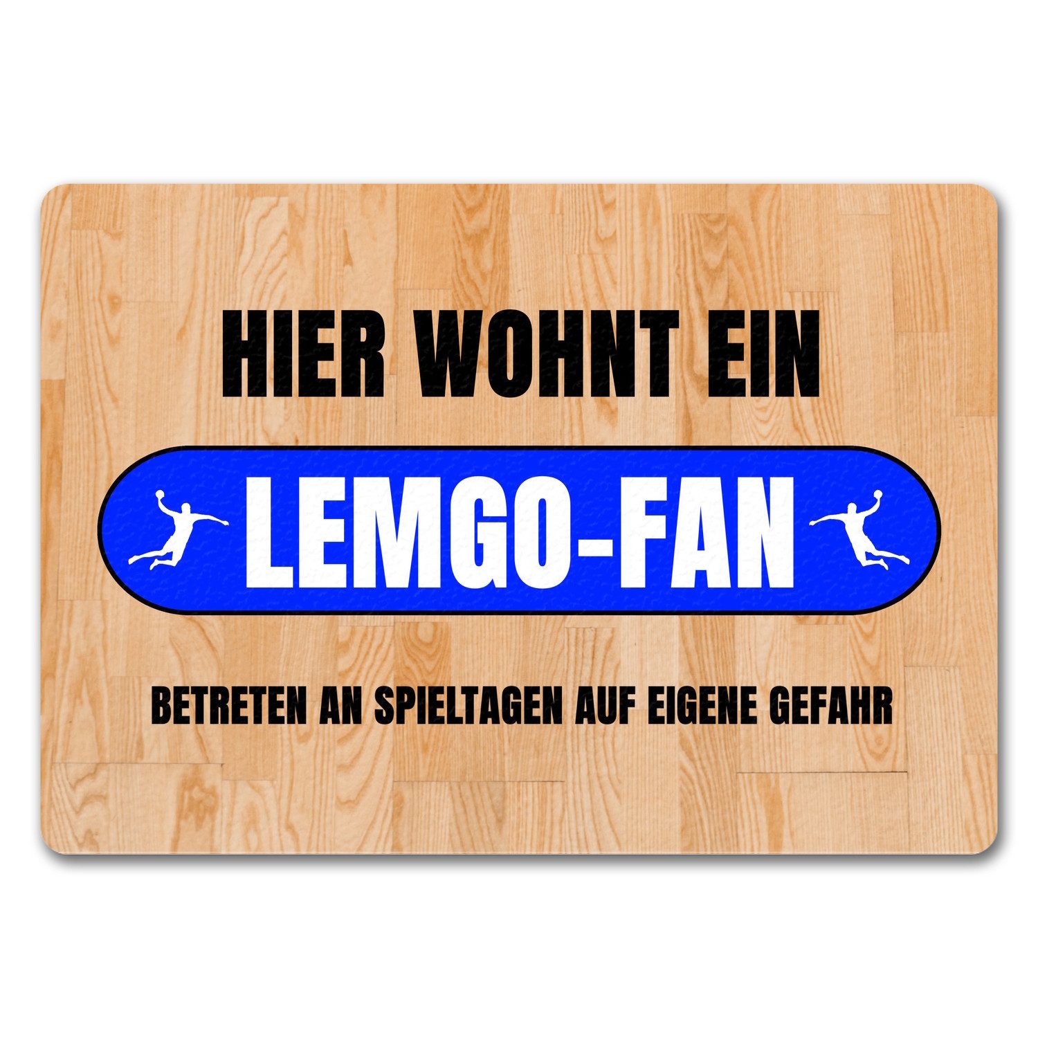 Fußmatte Hier wohnt ein Lemgo Fan Fußmatte in 35x50 cm ohne Rand mit Motiv