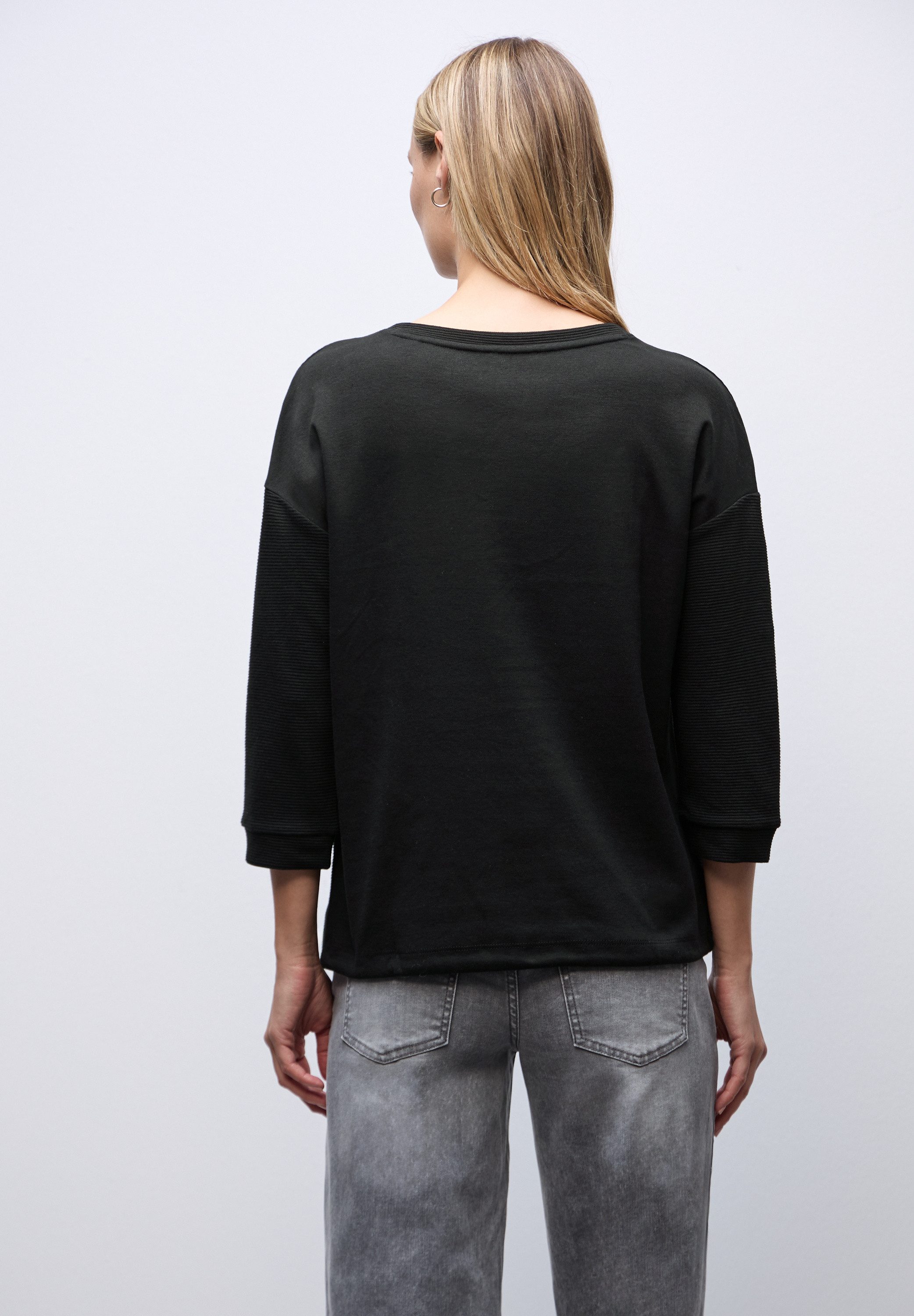 STREET ONE 3/4-Arm-Shirt mit Tunnelzug am Saum günstig online kaufen