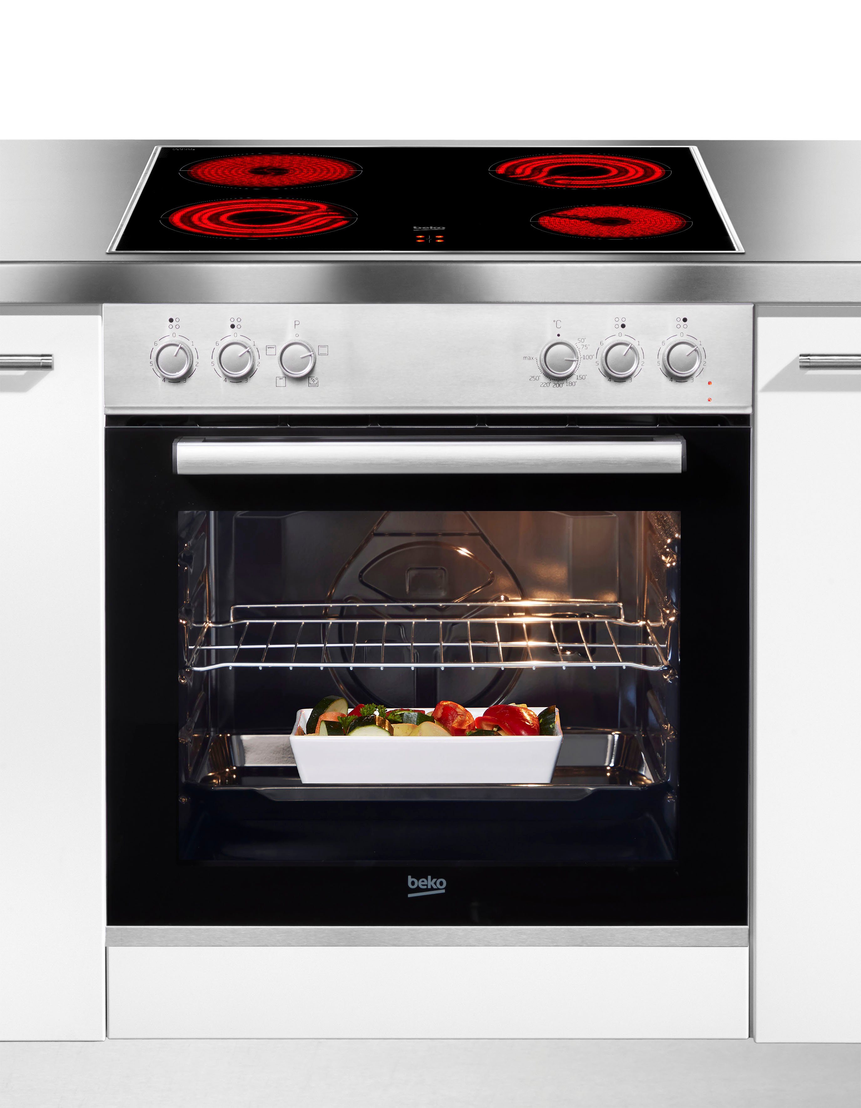 BEKO Elektro-Herd-Set BBUC12020X, SteamShine® – Die Dampfreinigung des Backofens