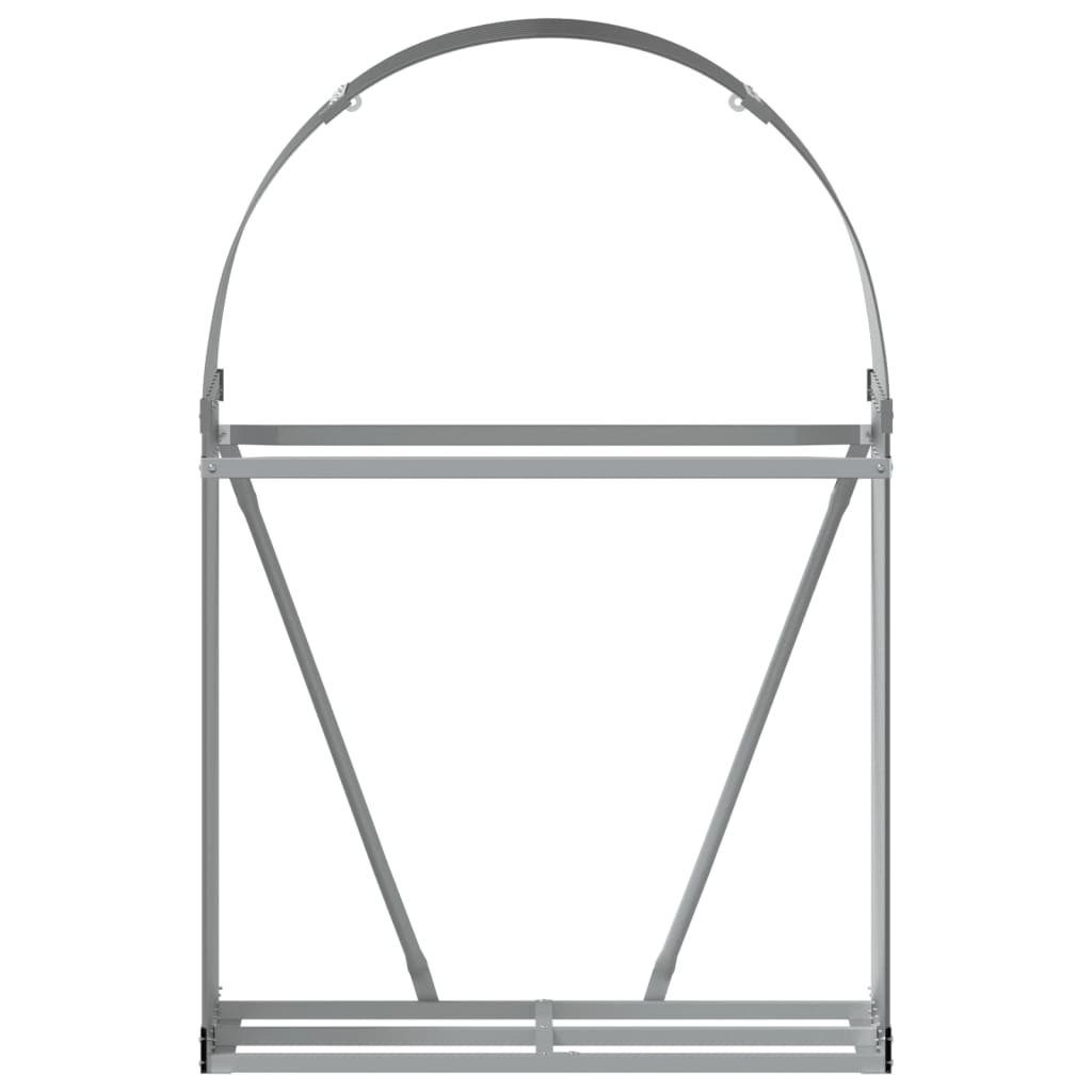 Anthrazit Holzlagerplatz cm S, cm Kaminholzregal vidaXL Kaminholzunterstand BxTxH:0x0x0 Verzinkter 80x45x120