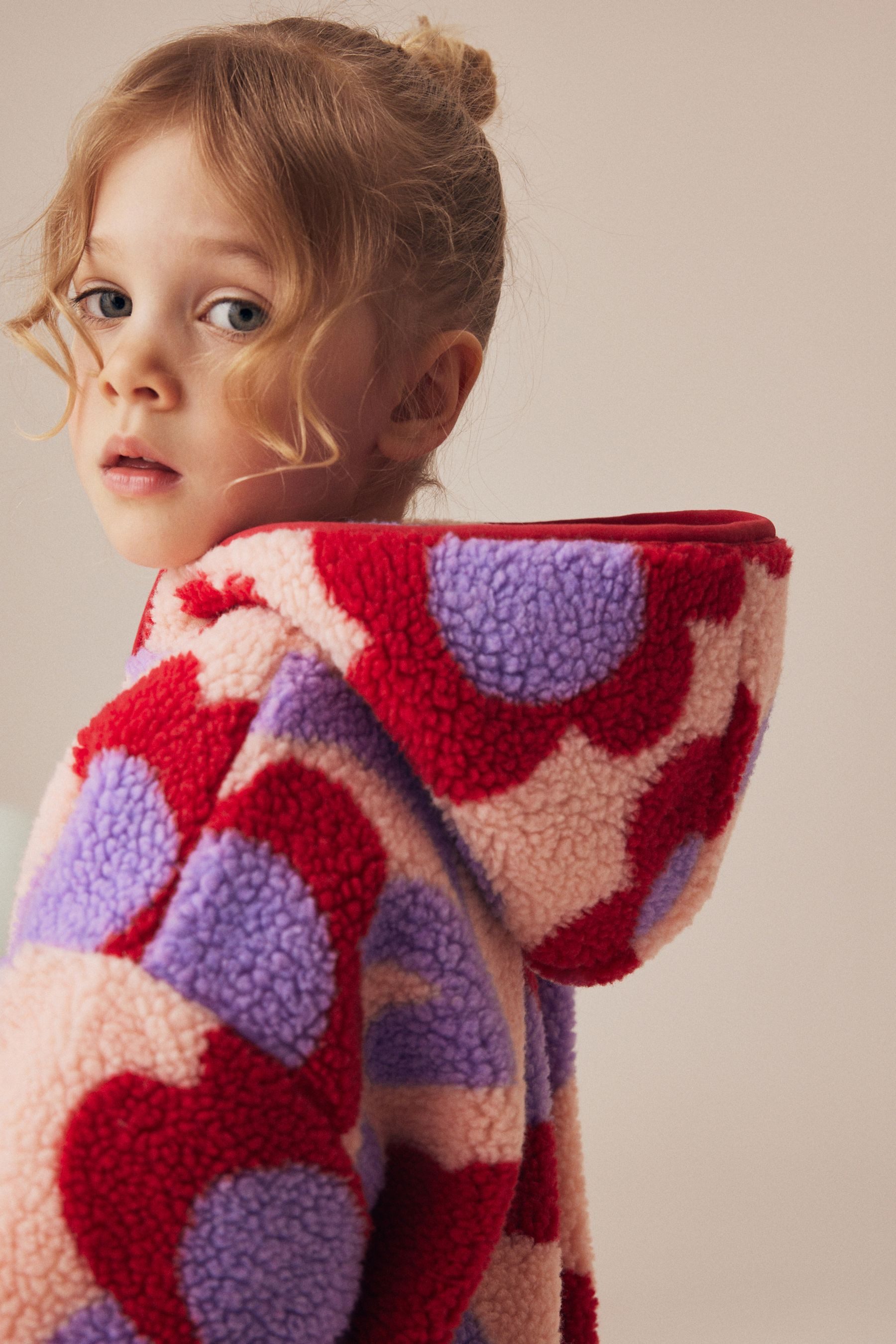 Next Fleecejacke Geblümtes Jacquard-Fleece (1-St)