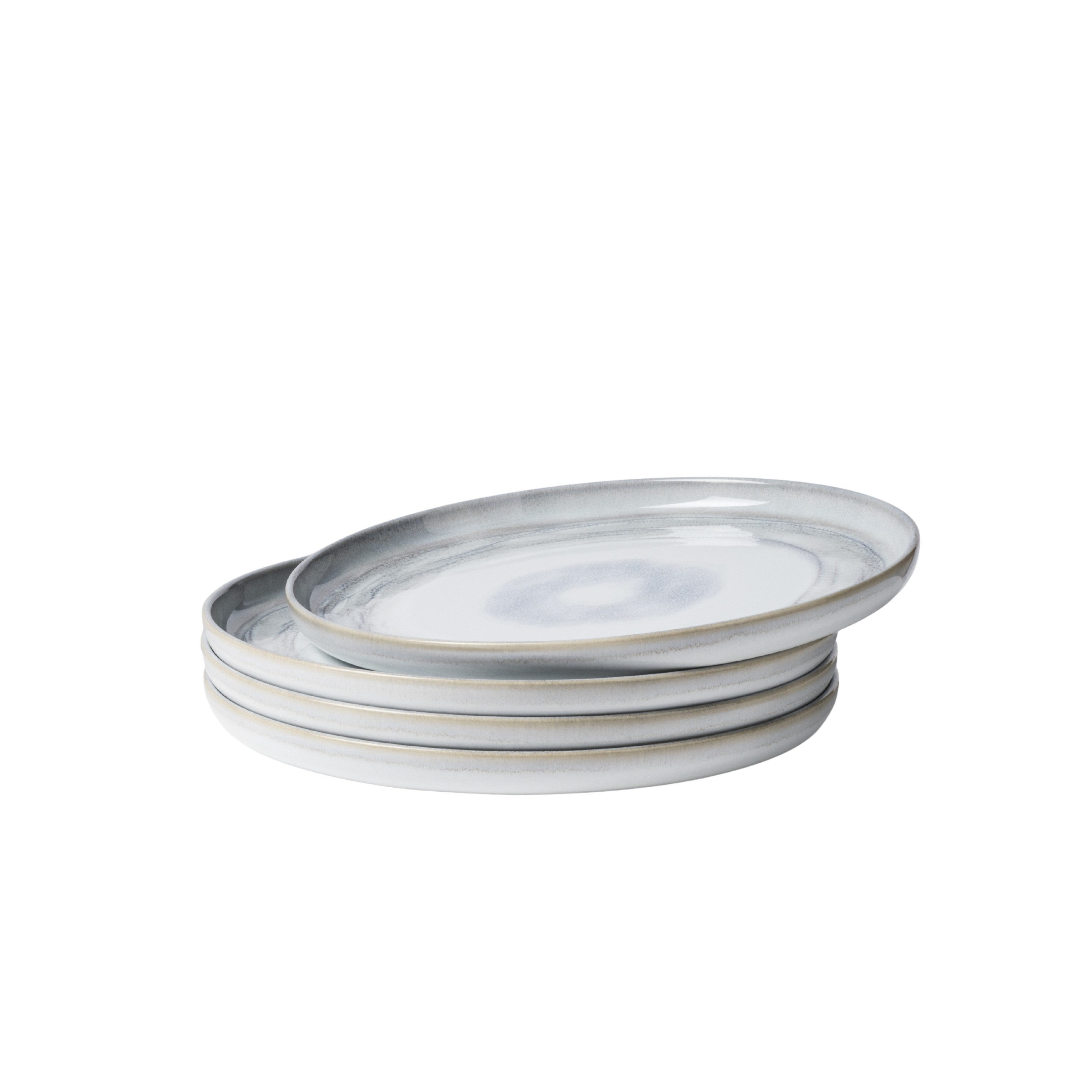 Gipfelstück Teller-Set TIEFER SEE (4-tlg), 4 Personen, Steinzeug