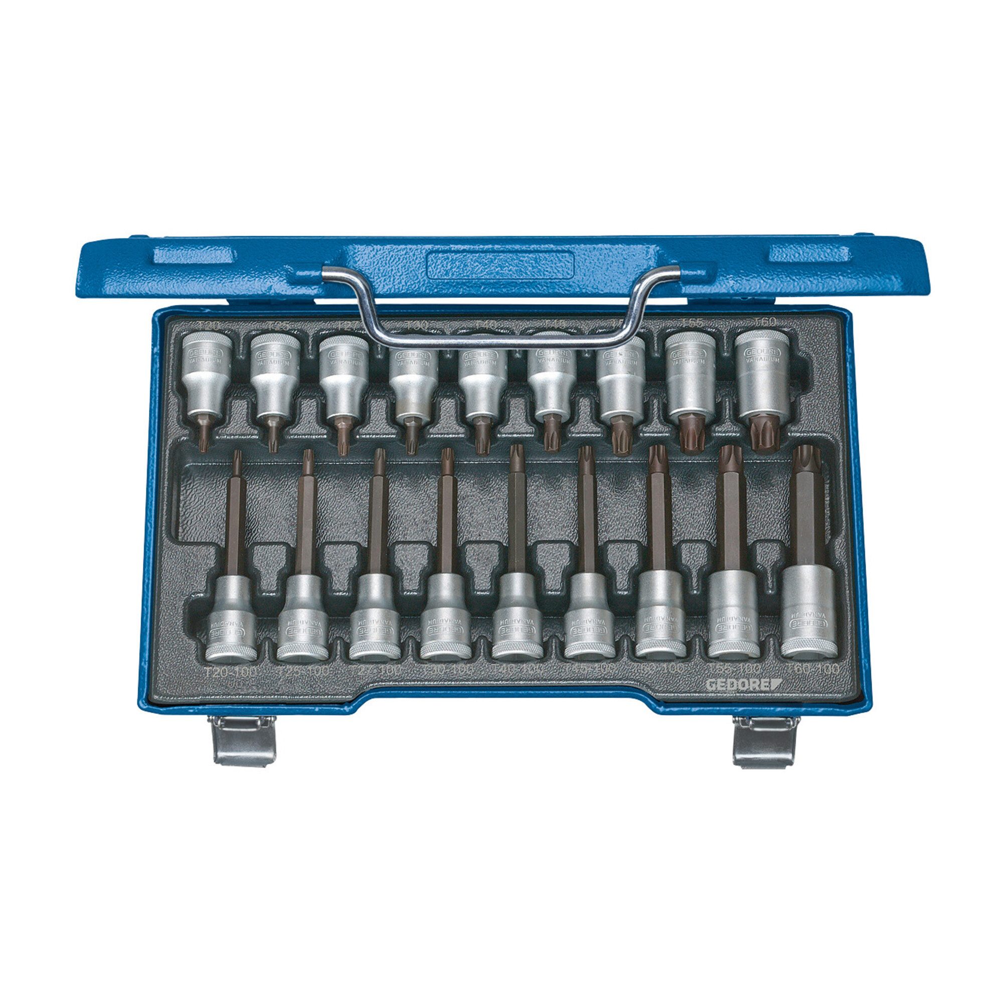 Gedore Steckschlüssel Gedore ITX 19 LKP Schraubendreher-Satz 1/2" 18-teilig TX T20-60