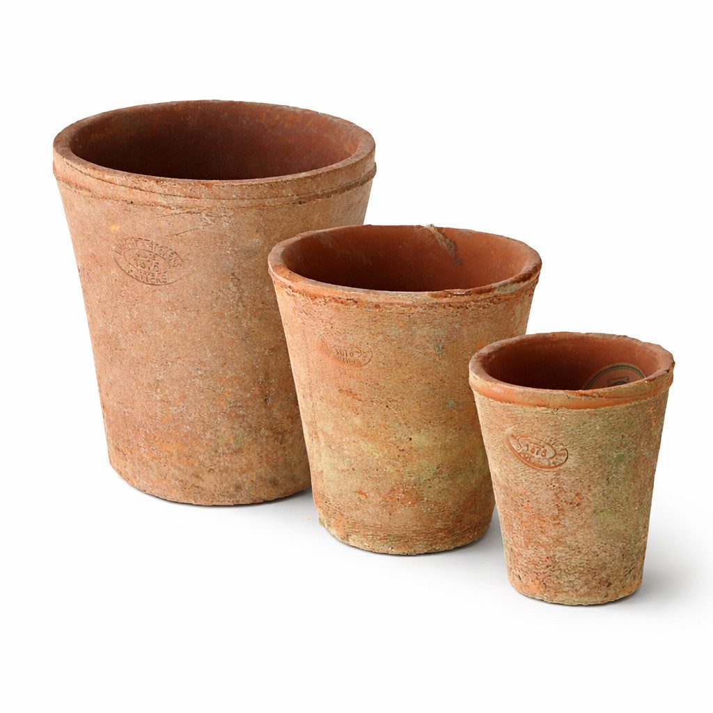 esschert design Blumentopf Terracotta Töpfe im 3er Set – Pflanzgefäße mit rustikaler Patina (3 St)