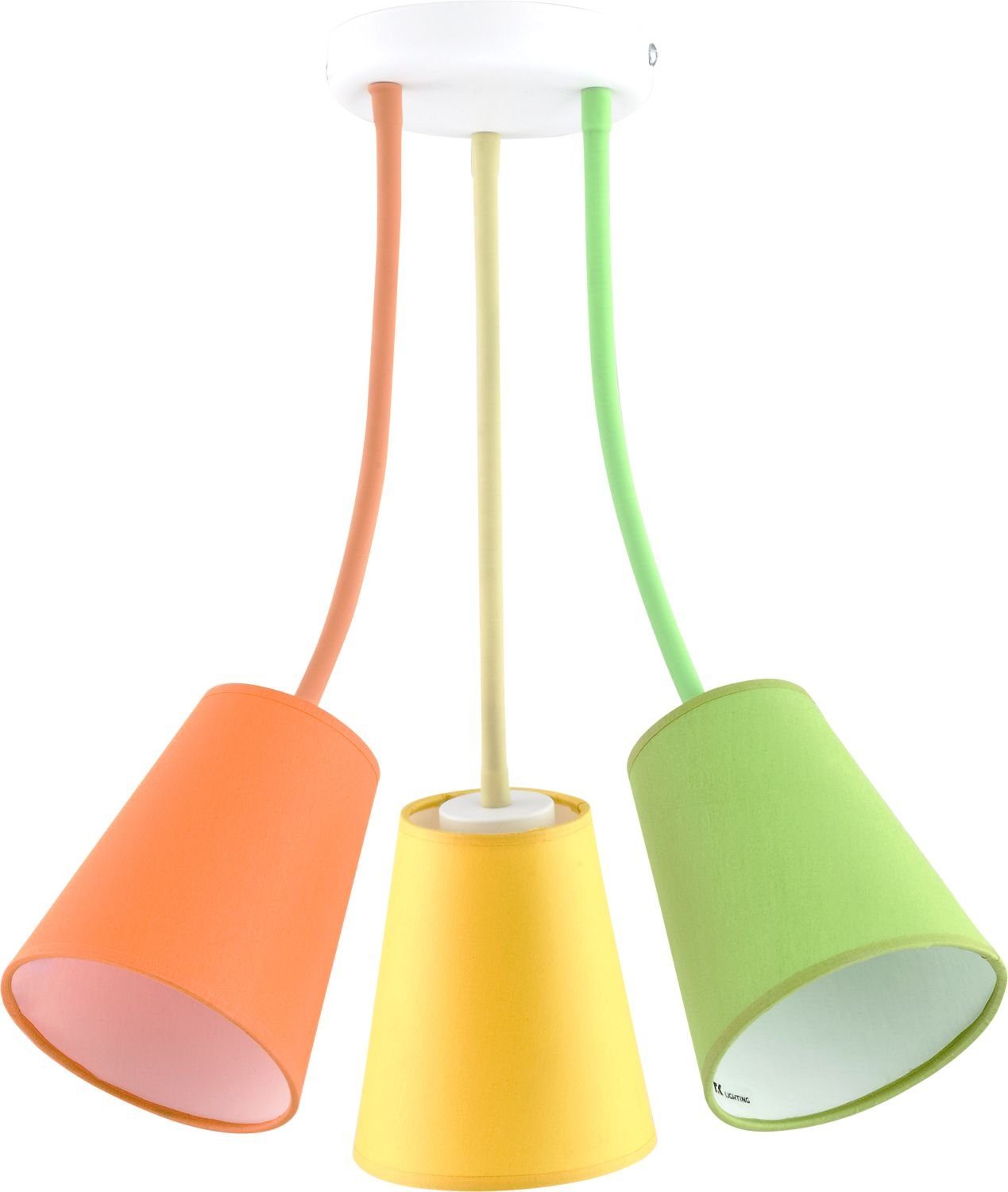 Licht-Erlebnisse Deckenleuchte BANTA, ohne Leuchtmittel, Deckenlampe Bunt flexibel Kinderleuchte Kinderzimmer Lampe