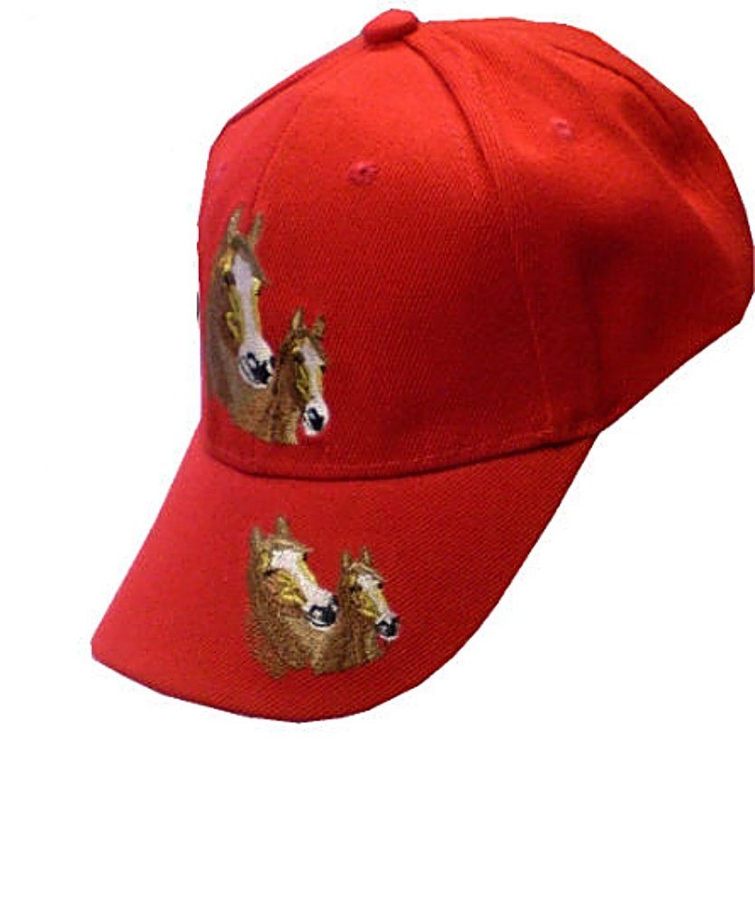 Westernlifestyle Baseball Cap für Kinder bestickt mit Pferd rot