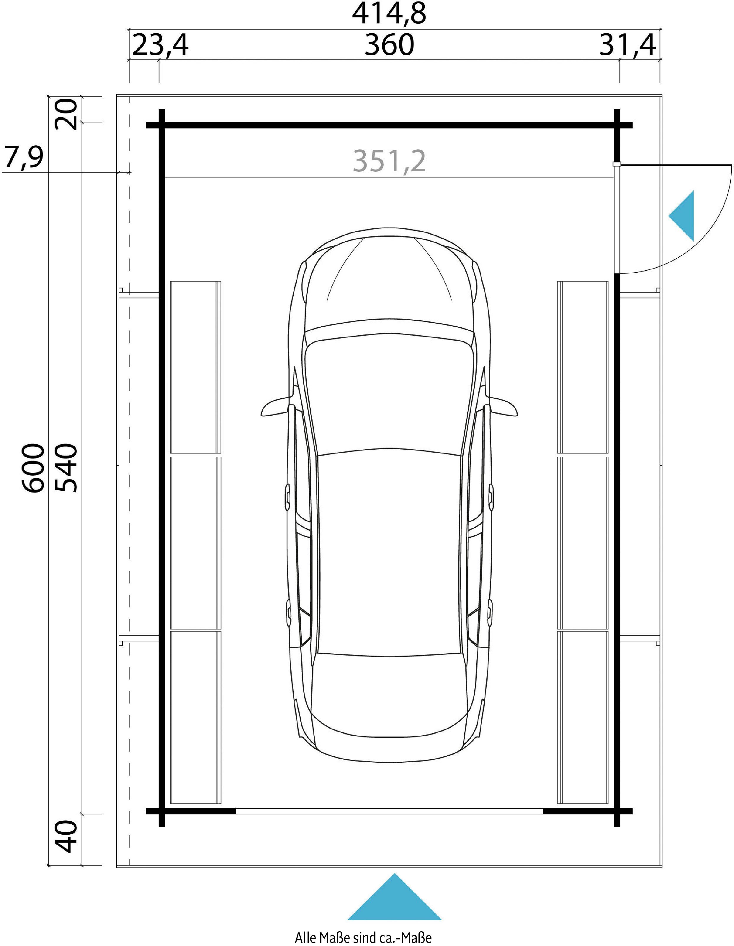 LASITA MAJA Garage zusätzliche Canberra (Mit Eingang) lichtgrau