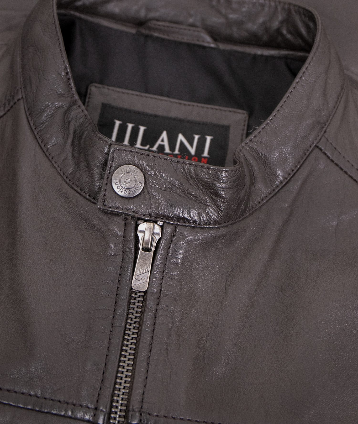 Jilani Lederjacke Jamie Jilani - Herren Lederjacke Lammnappa dunkelbraun