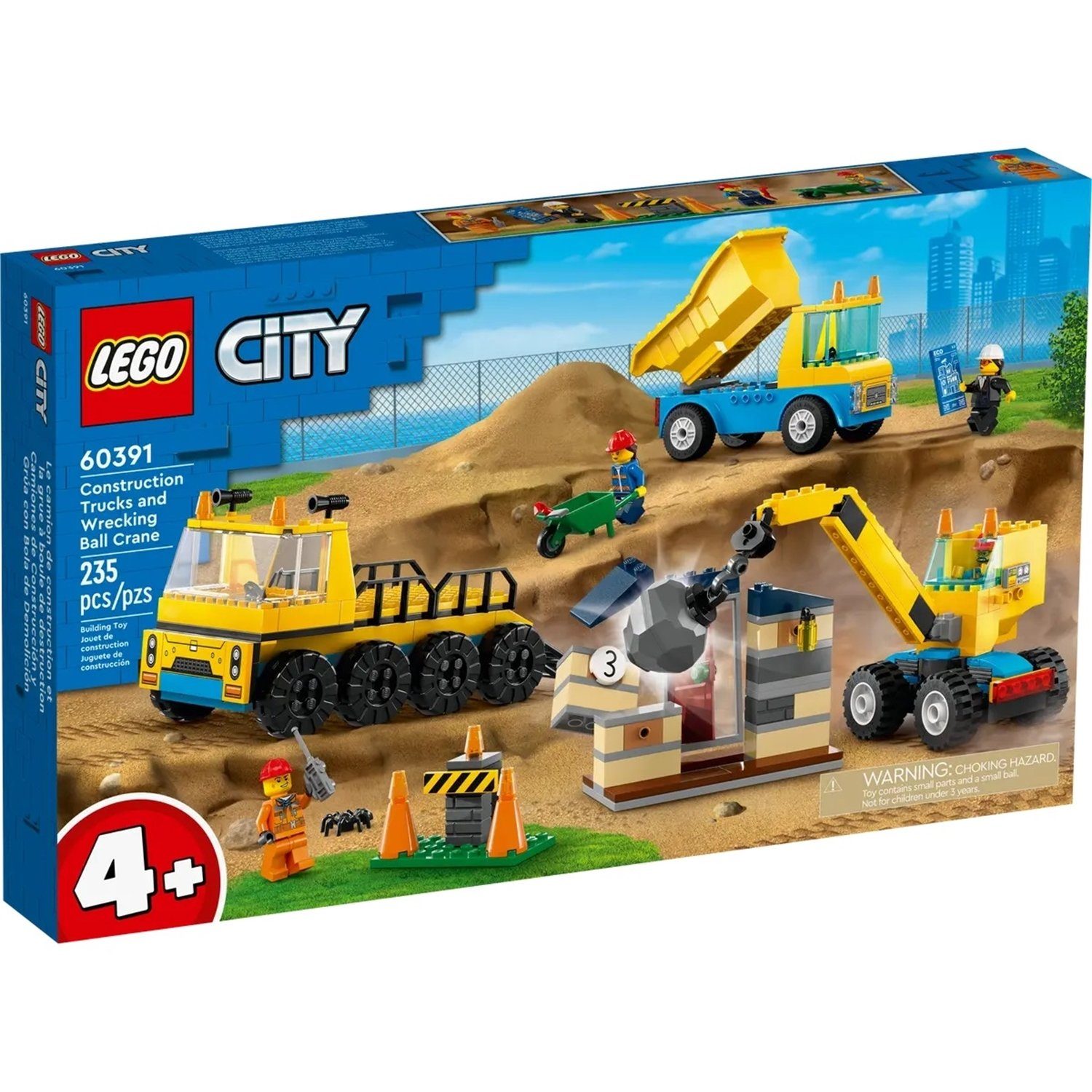 LEGO® 60391 Baufahrzeuge und Kran mit Abrissbirne Konstruktionsspielsteine günstig online kaufen