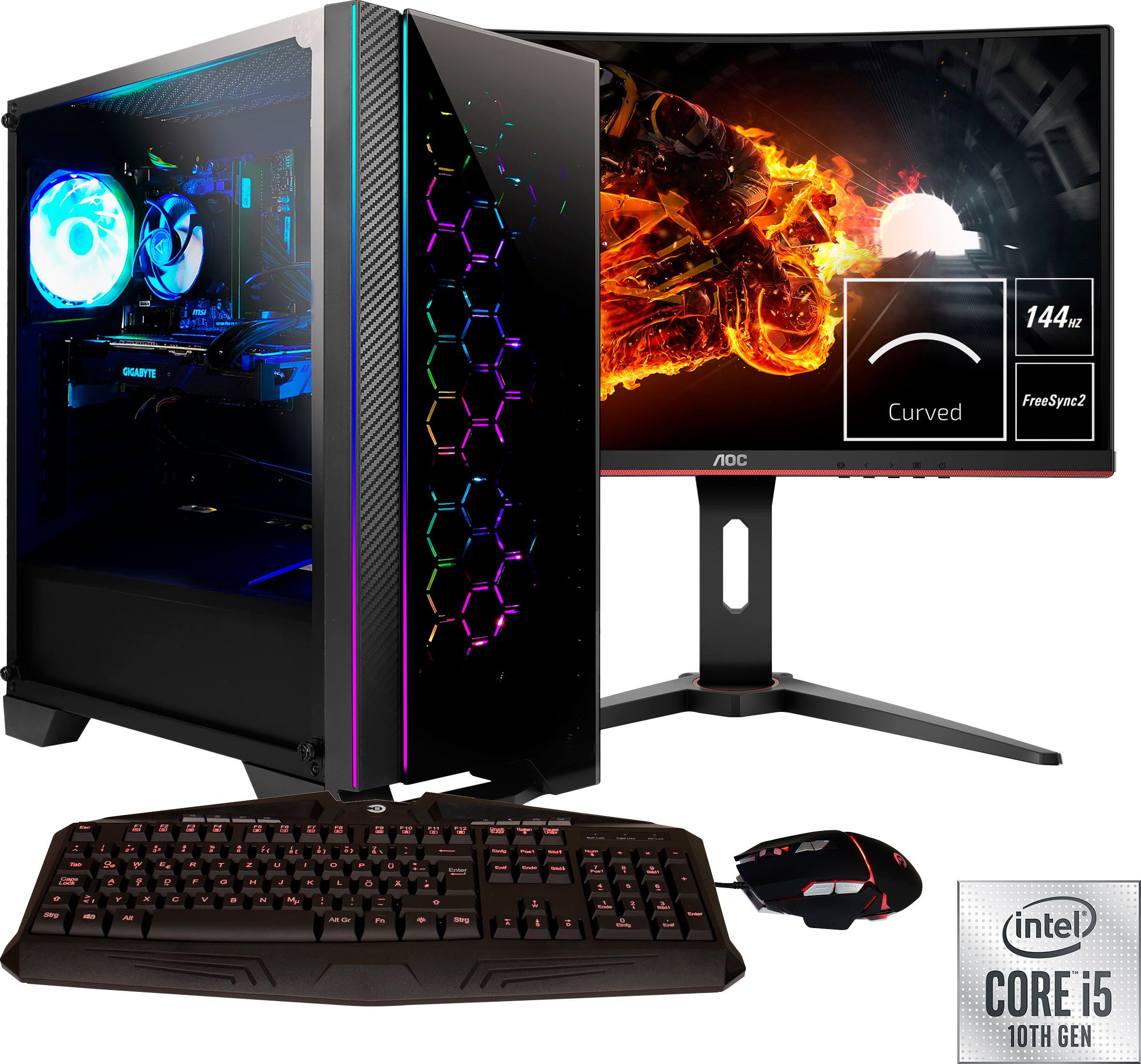 Hyrican »Nova SET2042« Gaming-PC (24 Zoll, Intel Core i5 ...