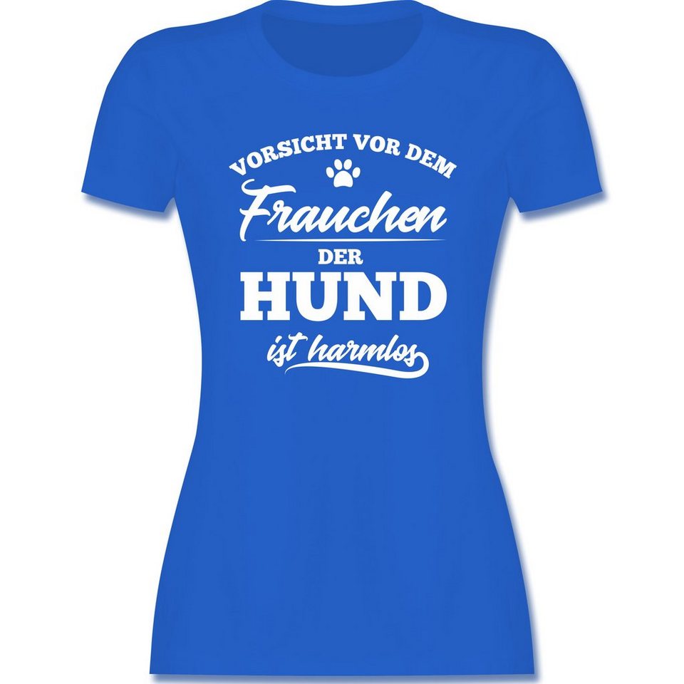 Shirtracer TShirt »Vorsicht vor dem Frauchen der Hund ist harmlos