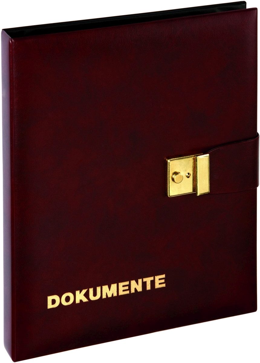 Schreibmappe Dokumentenmappe A4 29,5x36cm weinrot.