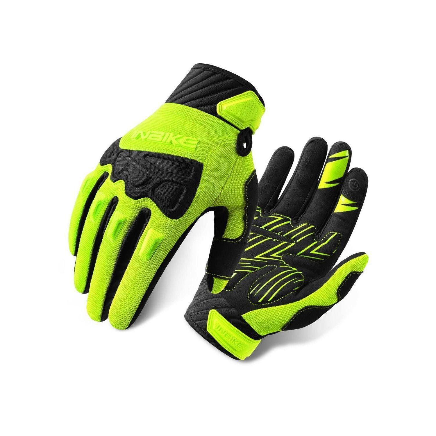 LuxusKollektion Fahrradhandschuhe MTB Handschuhe Grün L (1-St)