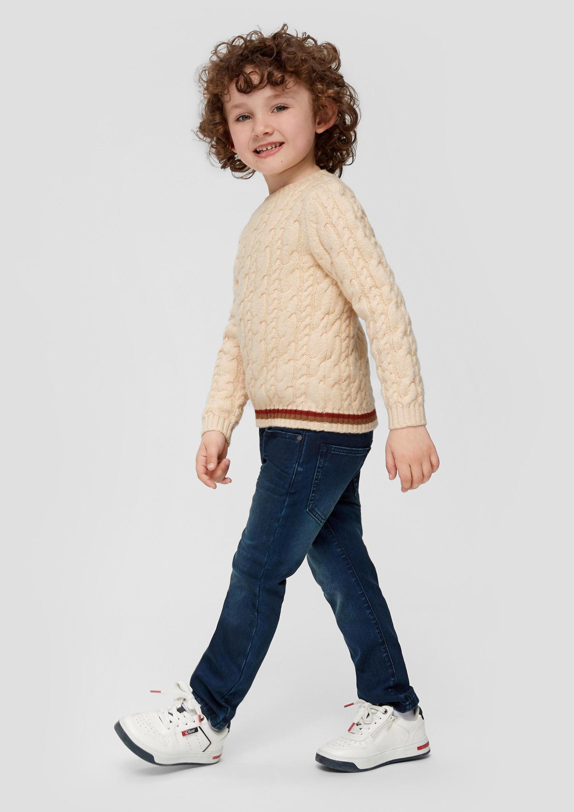 s.Oliver Longpullover Strickpullover Strickpullover mit Zopfmuster