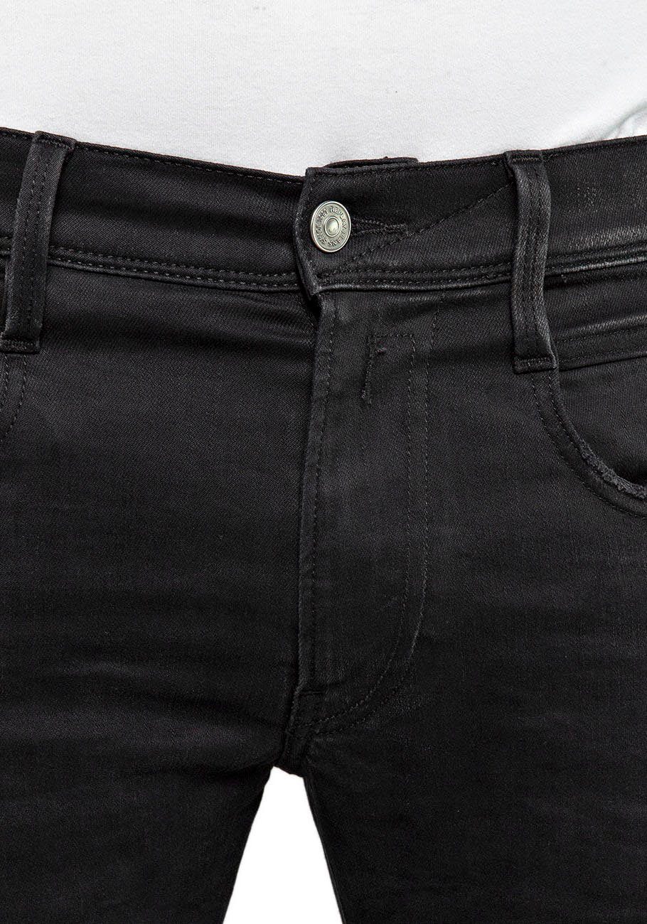 Slim-fit-Jeans Replay HYPERFLEX BIO black ANBASS