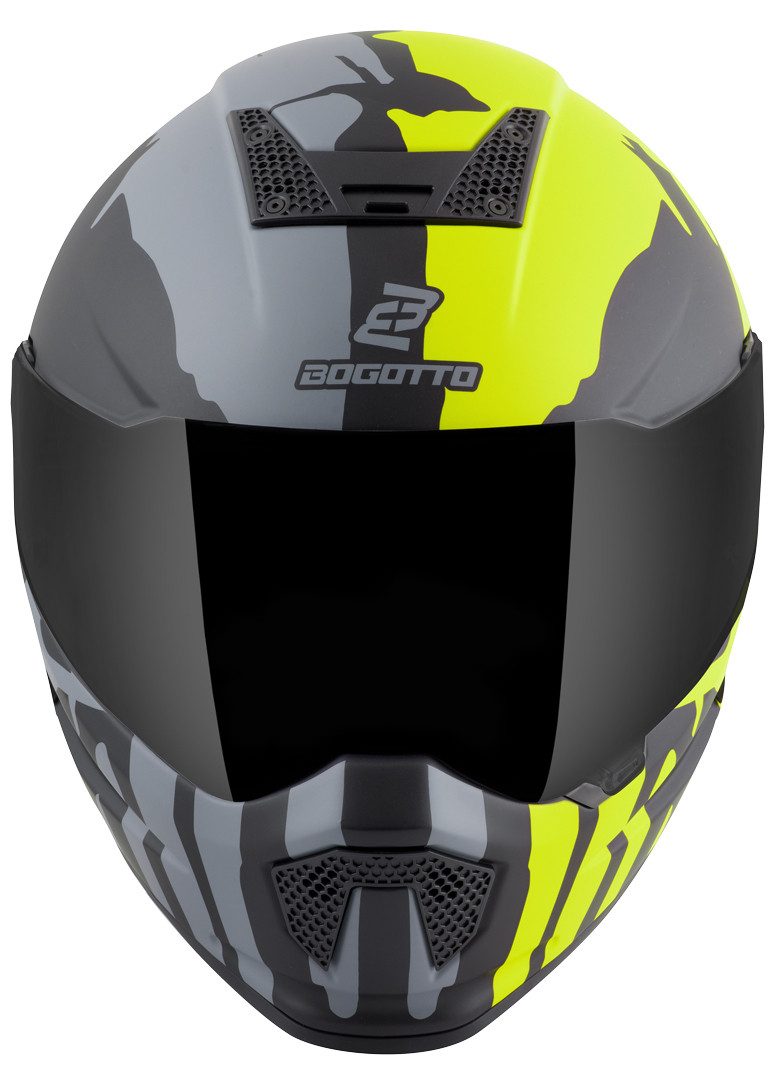 Bogotto Motorradhelm Rapto Demon Helm, Vorbereitet Für Kommunikationssystem,geeignet Brillenträger,vorbe