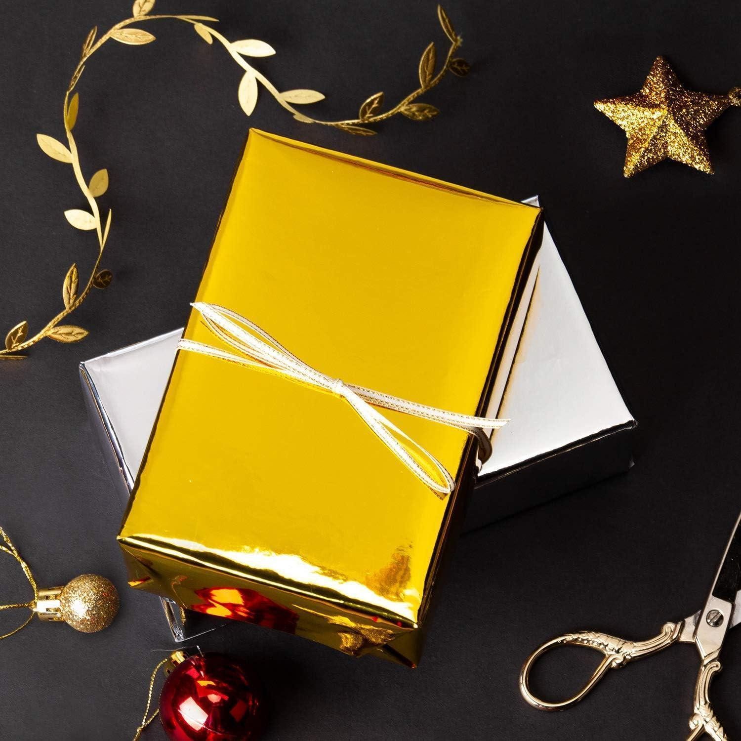 LuxusKollektion Geschenkpapier Geschenkpapier Gold Metallic Einfarbig Metallischer Spiegel - Gold