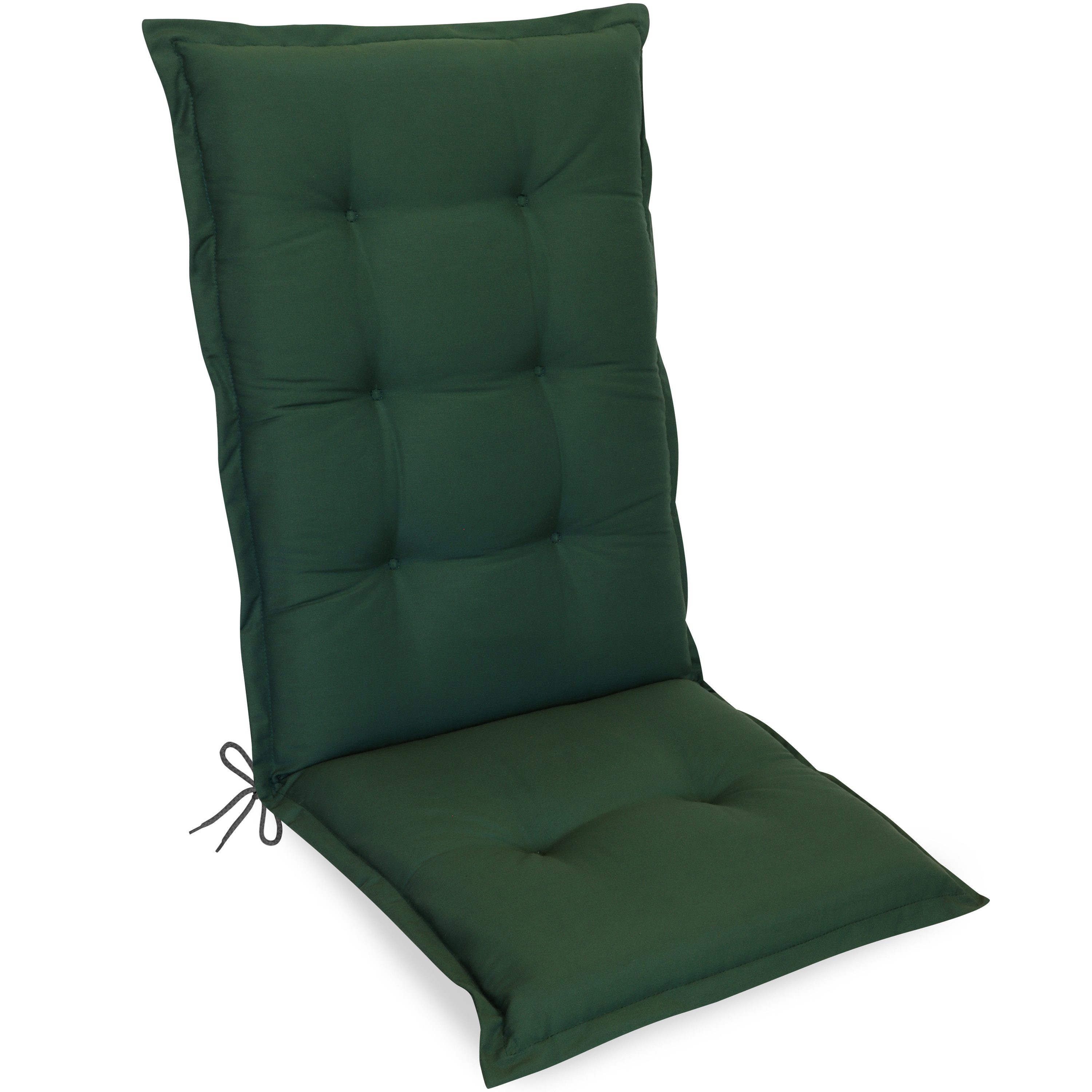 Herlag Hochlehnerauflage Valeria Gartenstuhlauflage 123x50x7,5cm, Dunkelgrün Gartenmöbelauflage