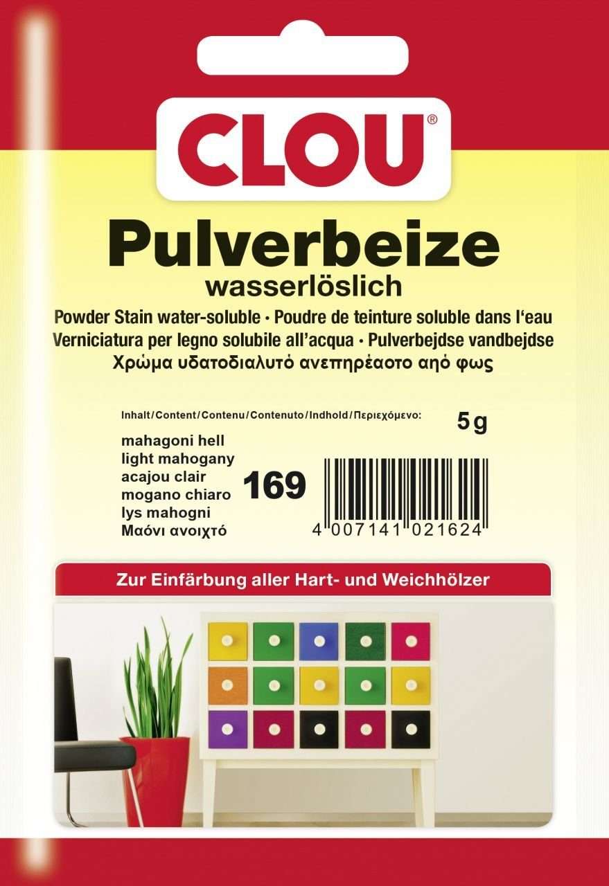 CLOU Holzbeize Clou Pulverbeize 5 g mahagoni hell