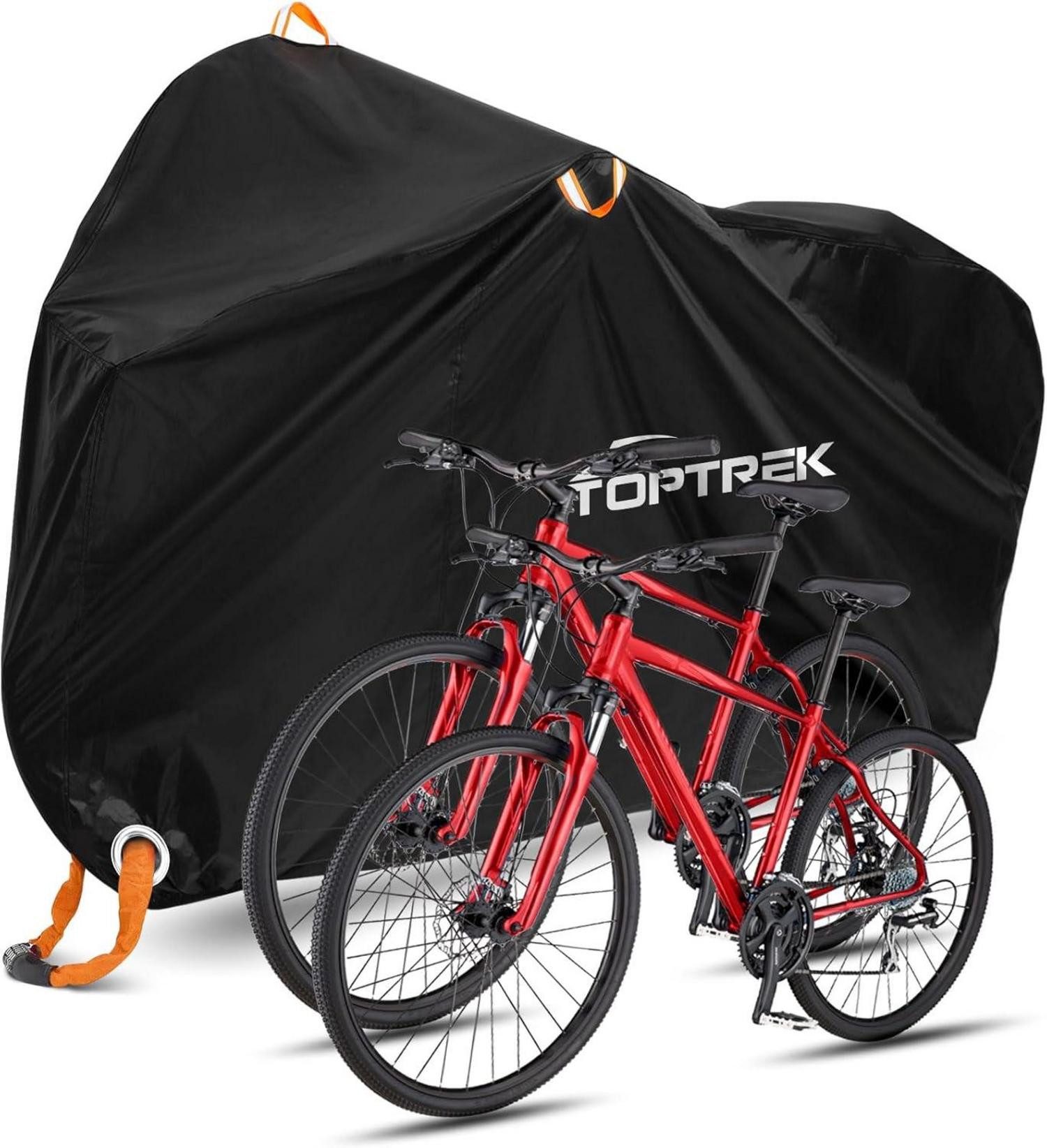 Fahrradschutzhülle Fahrradabdeckung 2 Fahrräder 210D Oxford-Gewebe wasserdicht 210 x 110