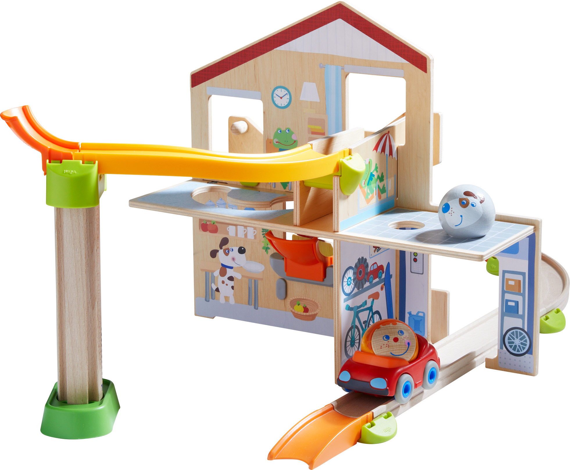 Haba Kugelbahn-Bausatz Kugelbahn Grundpackung Kullerbü Spielbahn Kullerhausen 1307198001