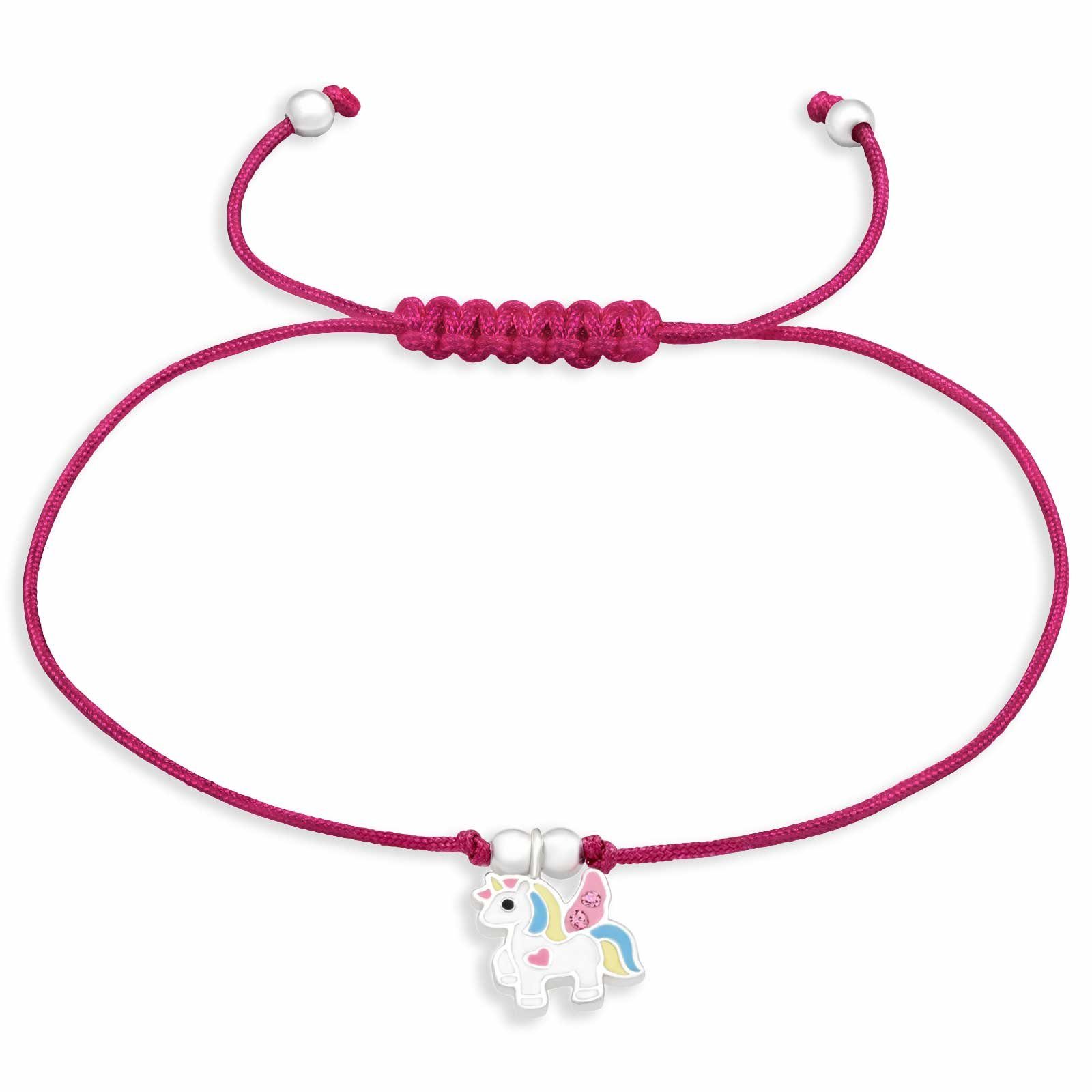 Monkimau Silberarmband Armband mit Einhorn Anhänger aus 925 Silber  (Packung), Kleines Geschenk - Große Wirkung