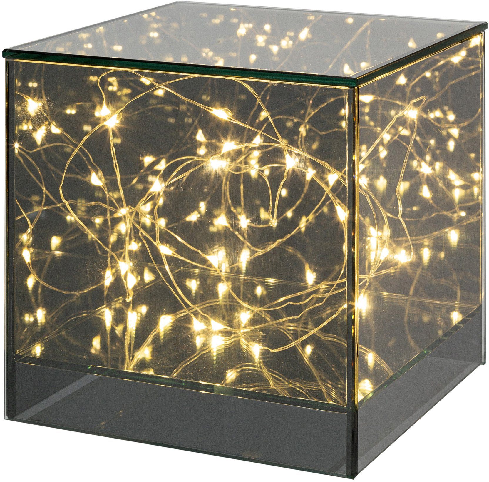 Creativ light LED Tischleuchte Weihnachtsdeko, Timerfunktion, LED fest integriert, 15 LED