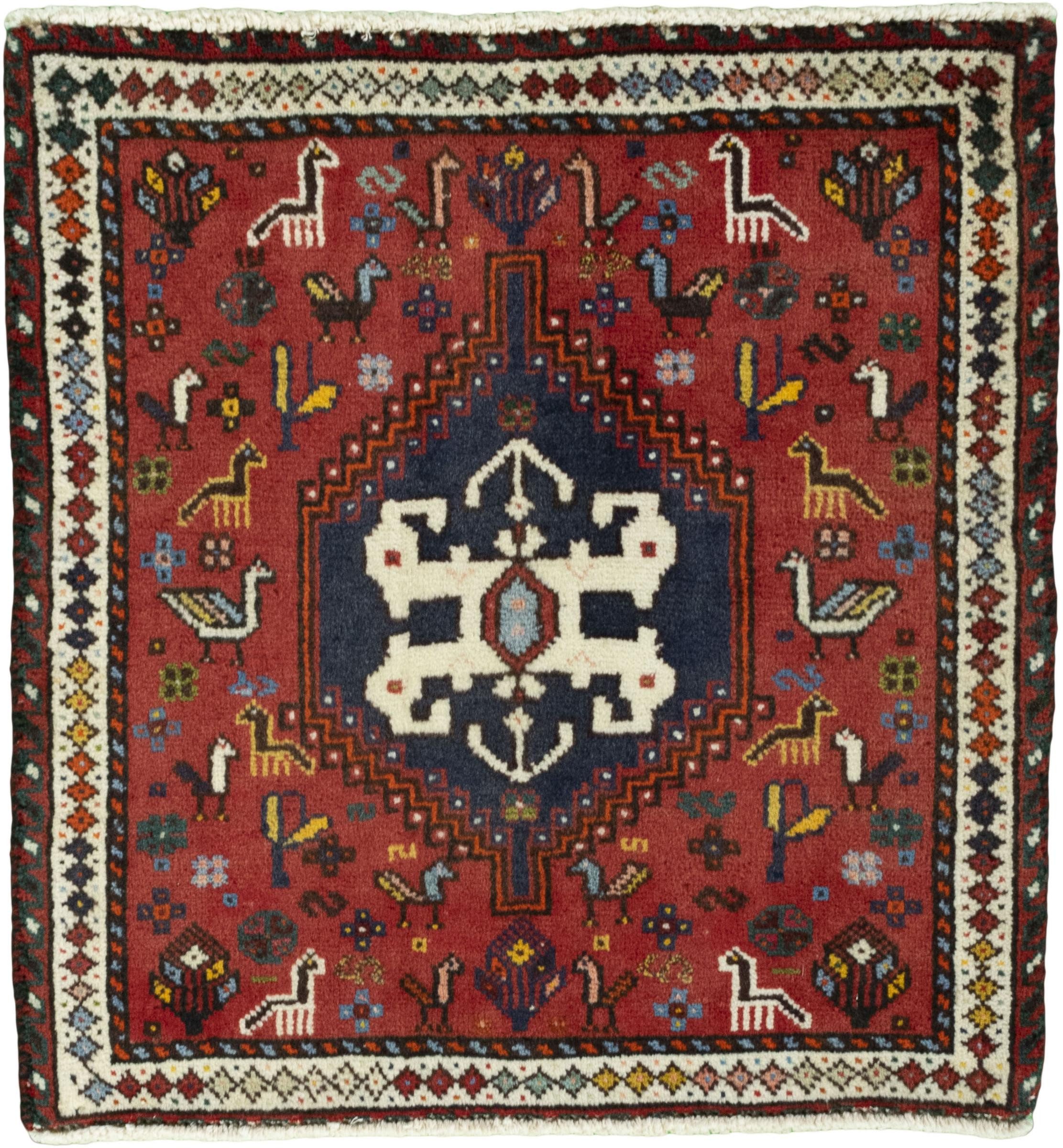 Nain Trading Orientteppich Shiraz 65x65 Handgeknüpfter Orientteppich / Perserteppich Quadratisch, quadratisch, Höhe: 10 mm