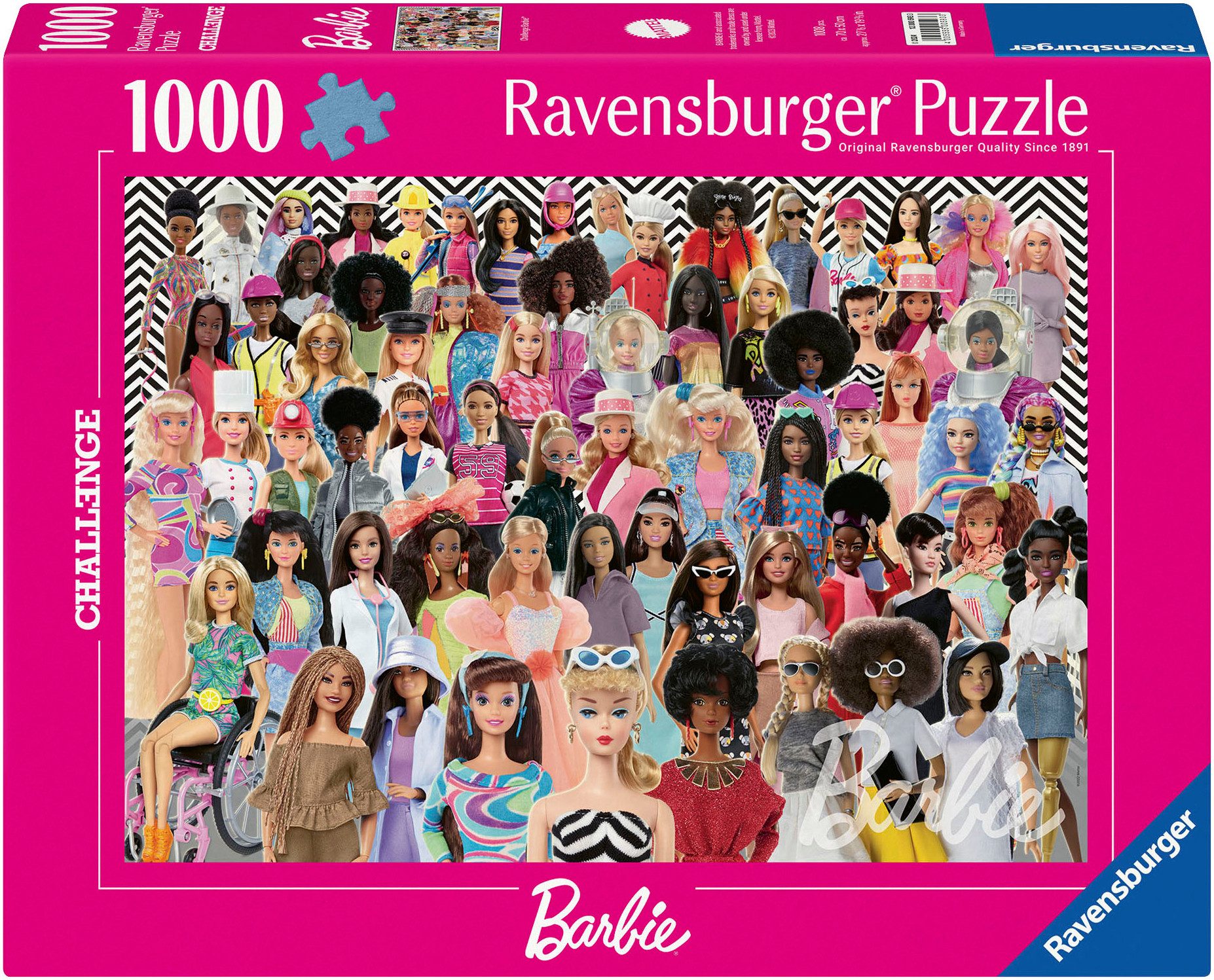 Ravensburger Puzzle Challenge, Barbie, 1000 Puzzleteile, Made in Germany günstig online kaufen
