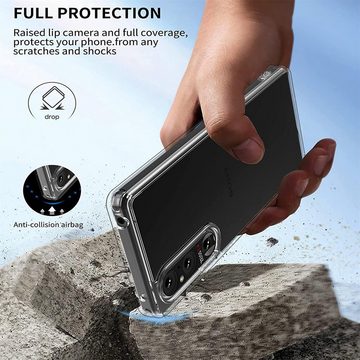 CoolGadget Handyhülle Transparent Ultra Slim Case für Sony Xperia 1 V 6,5 Zoll, Silikon Hülle Dünne Schutzhülle für Sony Xperia 1 V 2023 Hülle