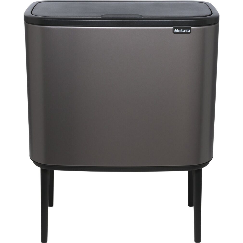 Brabantia Mülltrennsystem Mülleimer Bo Touch Bin Platinum, 3 x 11 L