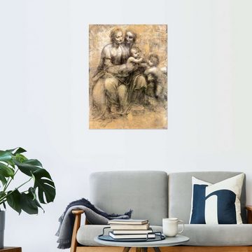 Posterlounge Wandfolie Leonardo da Vinci, Jungfrau und Kind mit St. Anna, Illustration