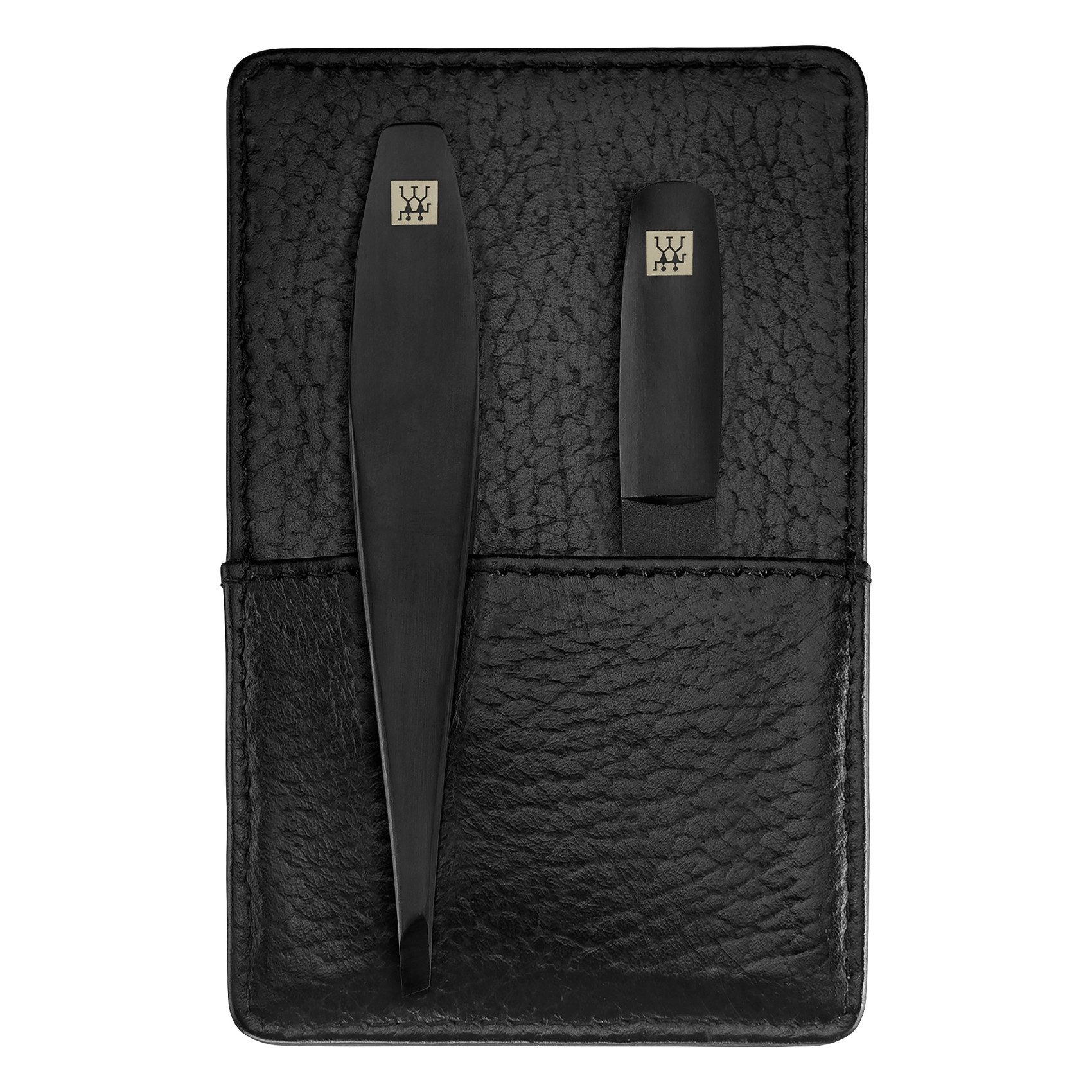 Zwilling Maniküre-Pediküre-Set Zwilling Maniküre Pediküre Set 3tlg. mit Nagelschere, Leder, schwarz, 3-tlg.