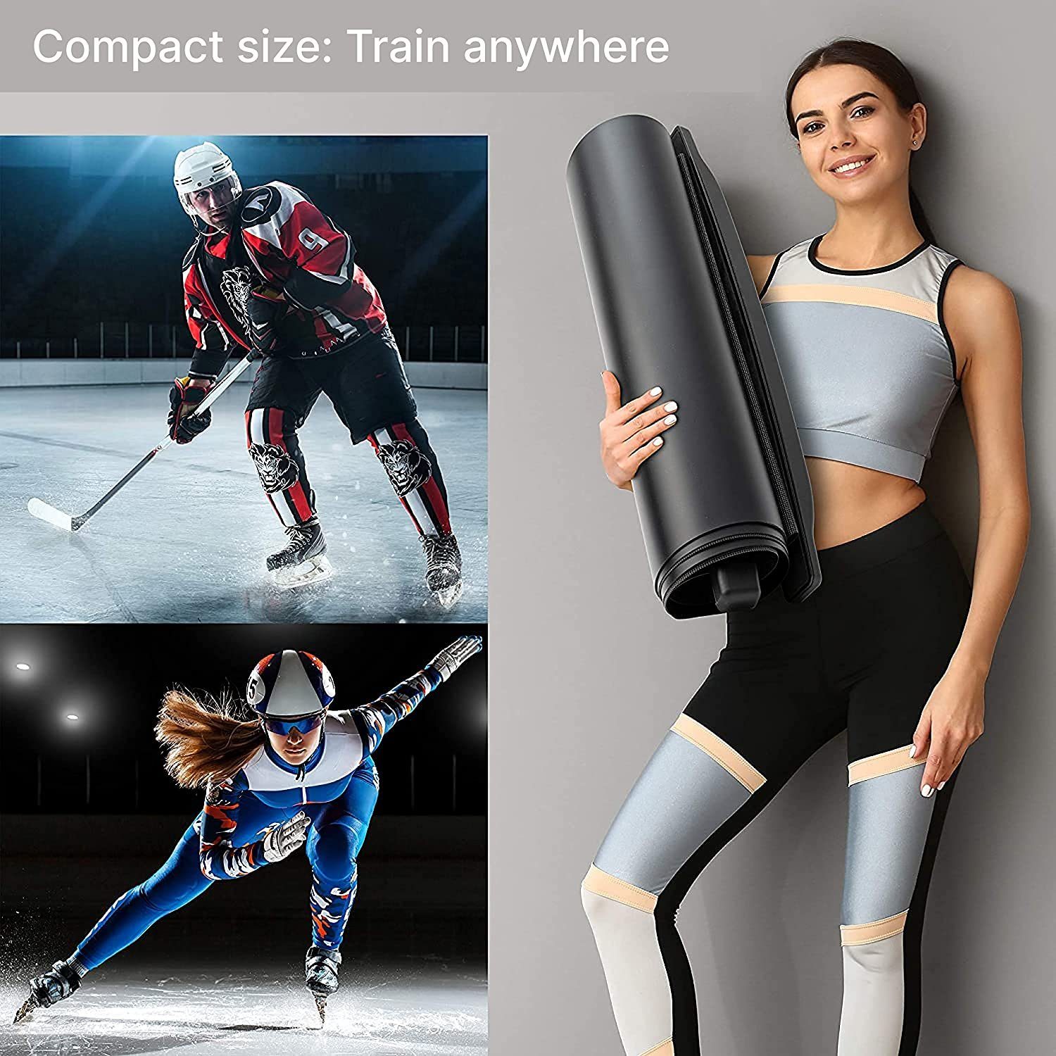 Slide Board POWRX u. f. Fitness Default Athletiktraining, Bein-, Mini-Stepper Potraining, Title