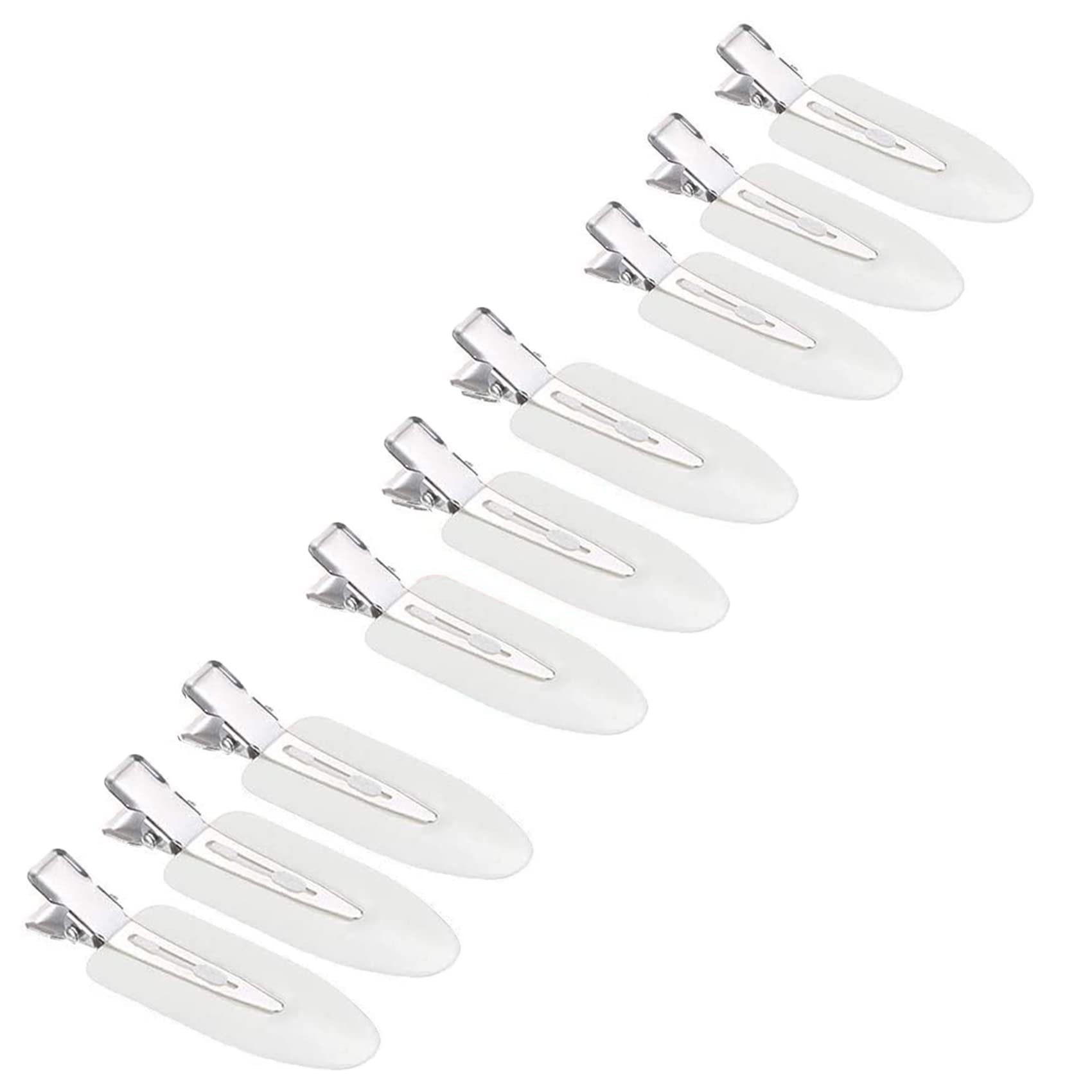 POCHUMIDUU Haarspange 9 Stück Nahtlose Haarspange Curl Clips kein Verbiegen Haar Spangen, 9-tlg., für Haarstyling Make Up Weiß