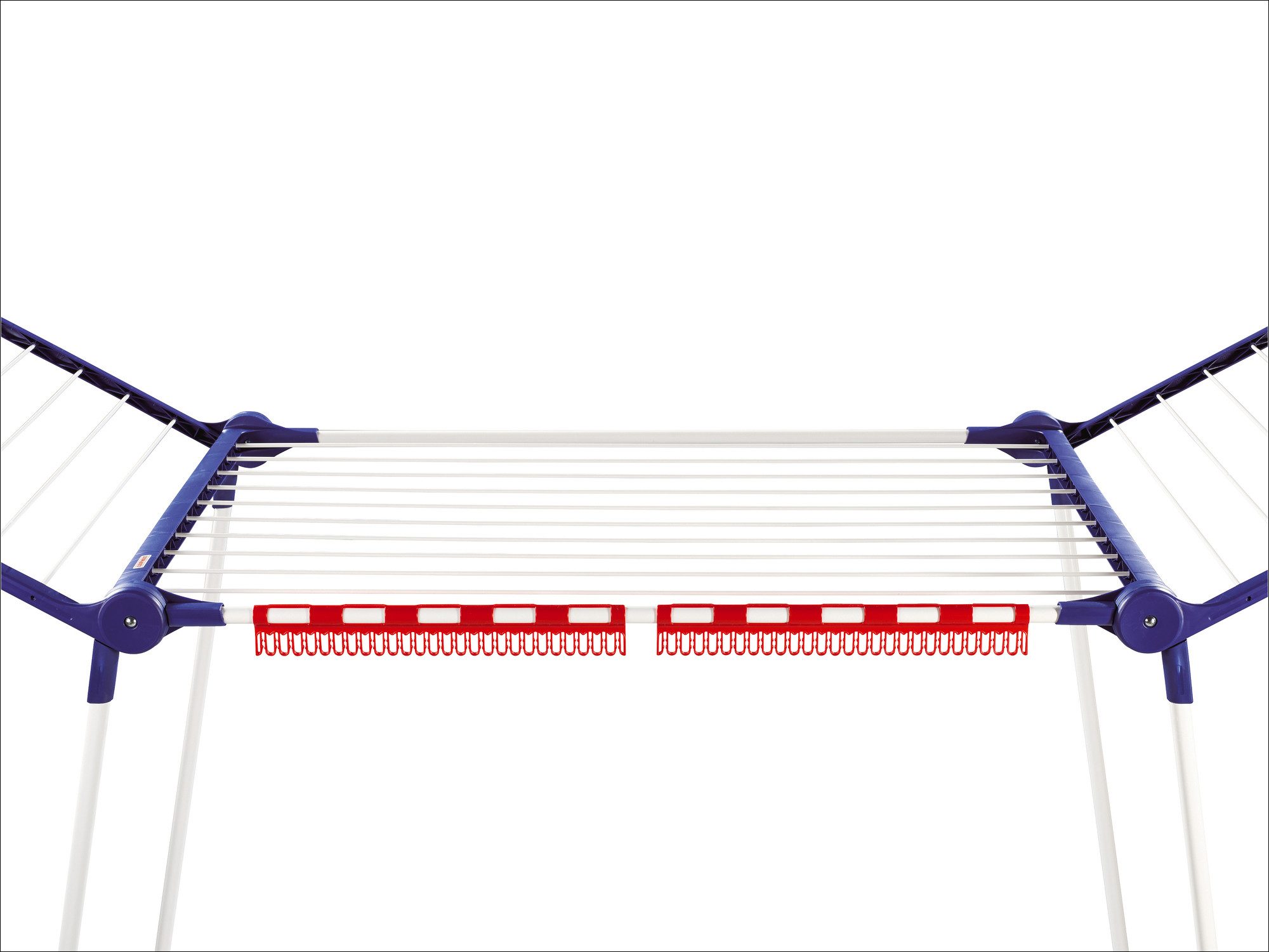 Leifheit Wand-Wäscheleine Kleinteilehalter 2er Set, Platz für 27 Kleinteile, 2er Set, aufhängen ohne Klammern