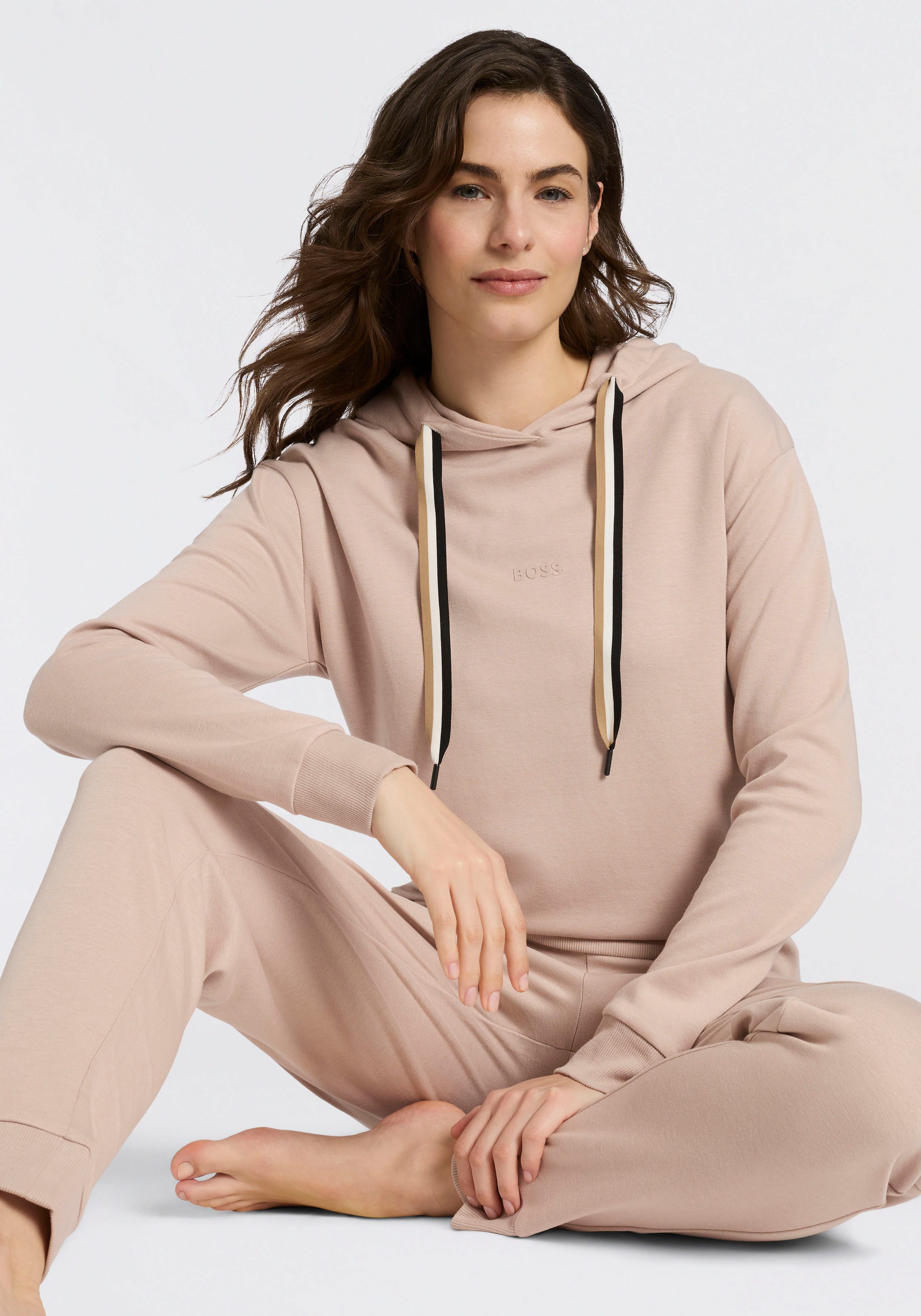 BOSS Hoodie CP Stripe Hoodie mit kontrastfarbener Kordel günstig online kaufen