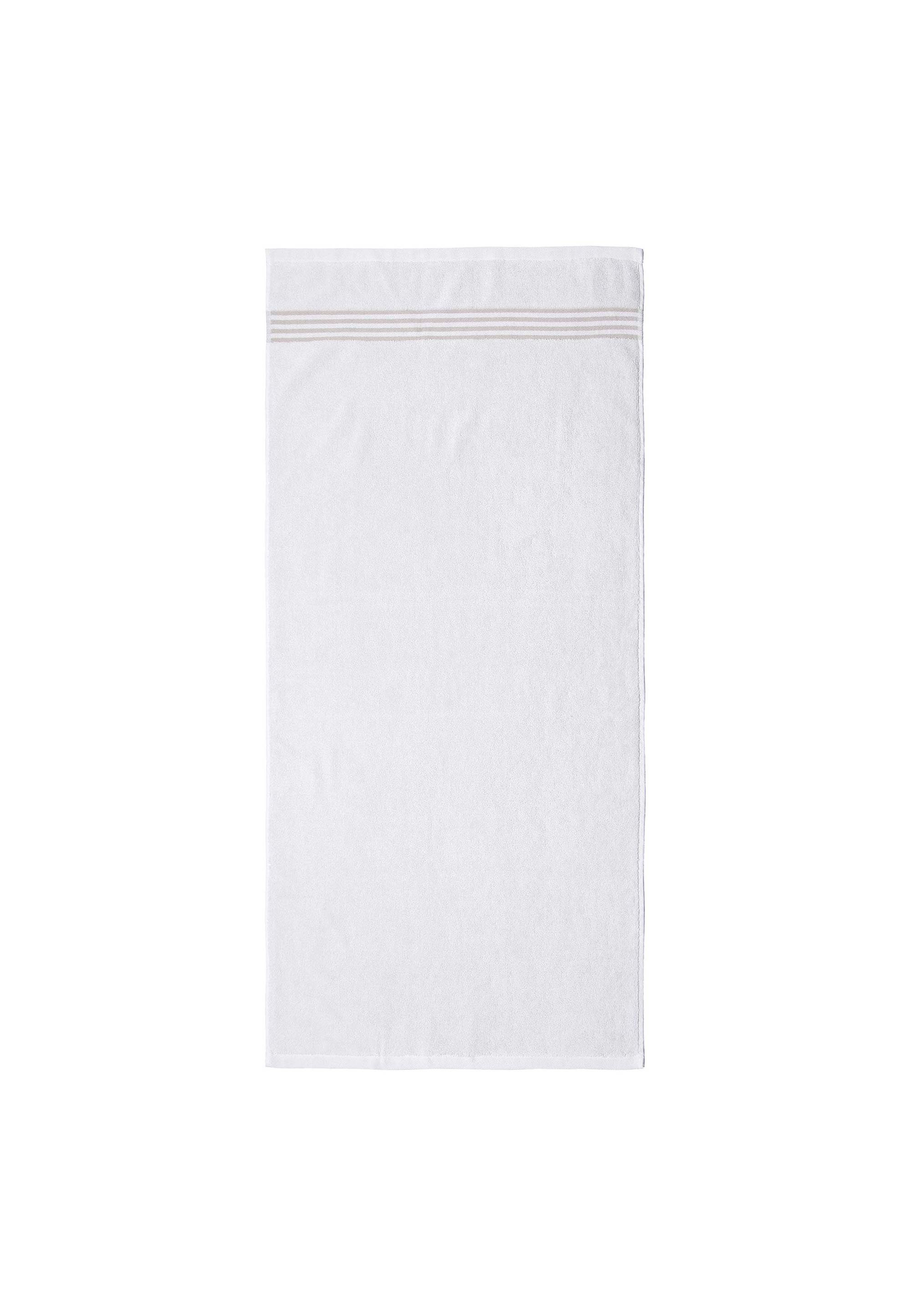 Handtuch Sports, mit (1-St), akzentuierter weiß, Bordüre grand spa grace silberfarben