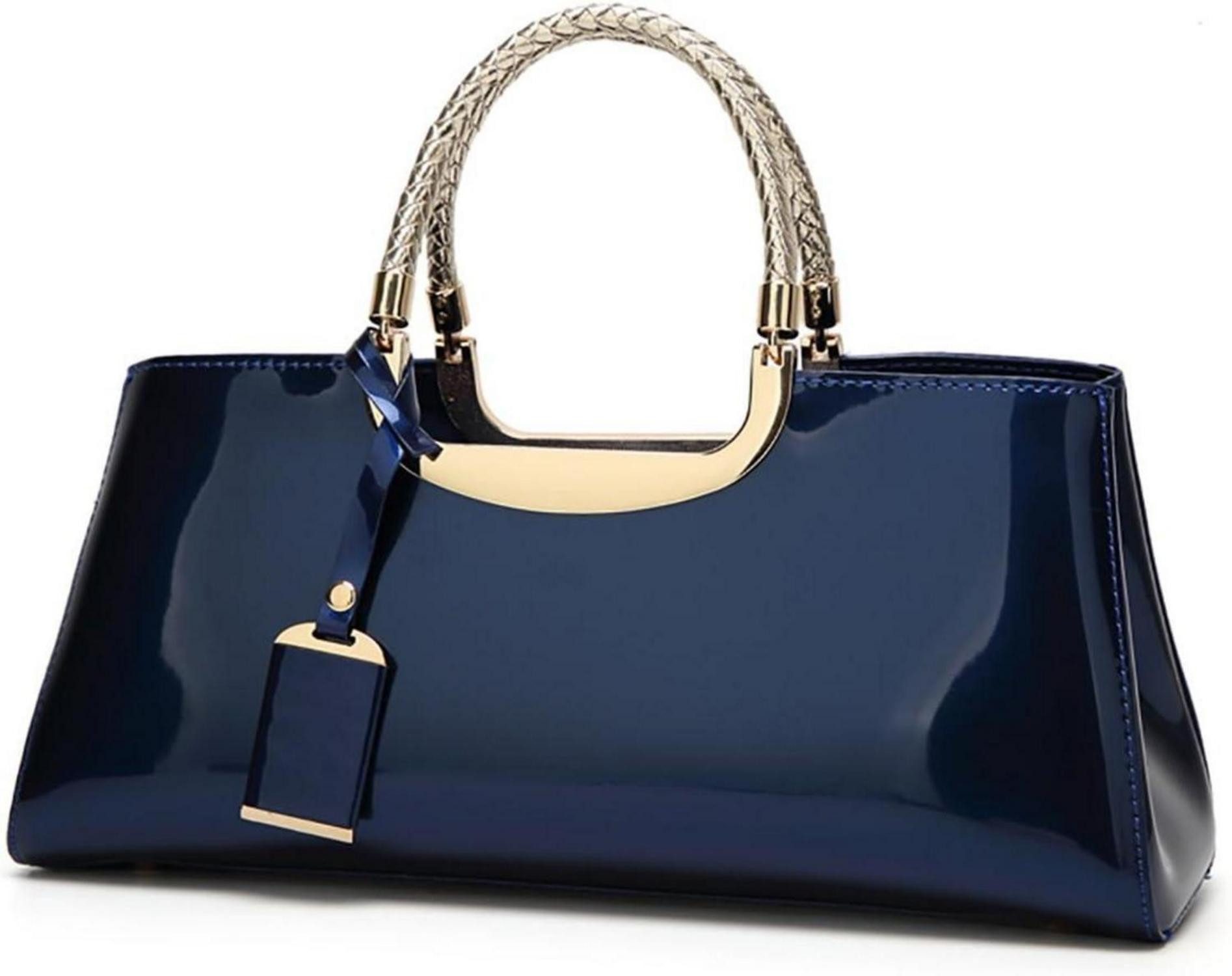 Handtasche Damen Handtasche aus PU-Lackleder Henkeltasche Schultertasche