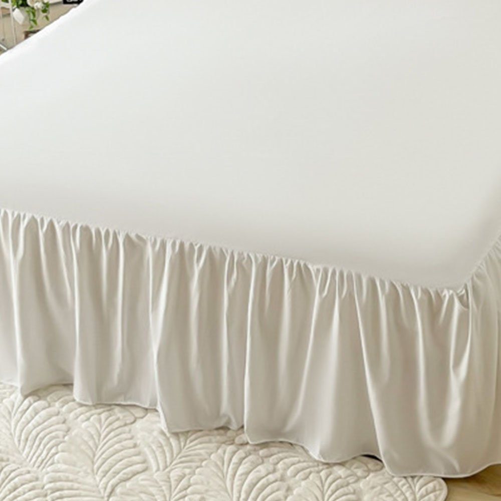 FELIXLEO Bettwäsche Tagesdecke Bettrock Rüschen Mit Rüschen 180*200+ Rockhöhe 43cm